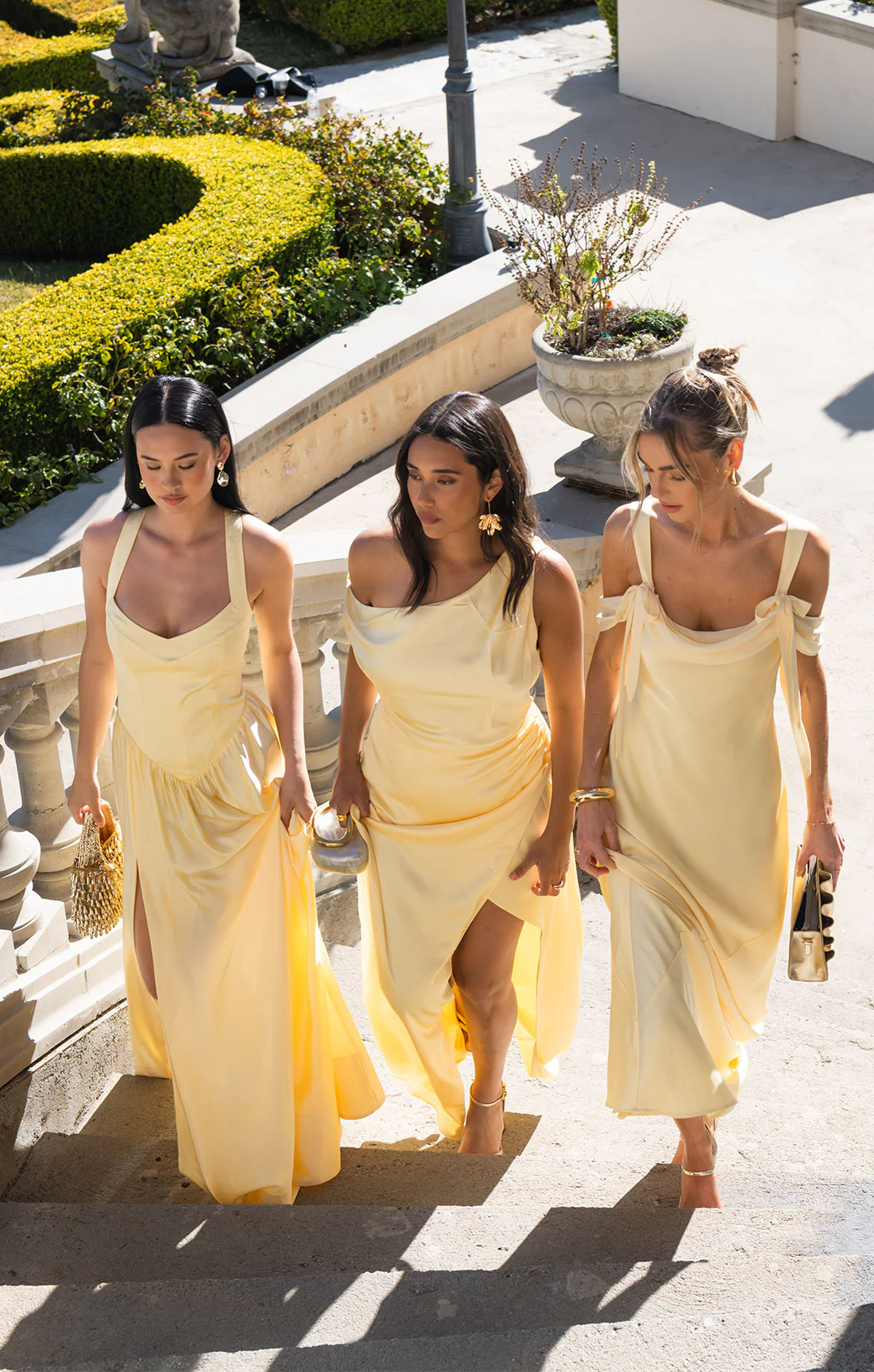 Abigail Maxi Dress ~ Pale Yellow Luxe Satin - Image 4