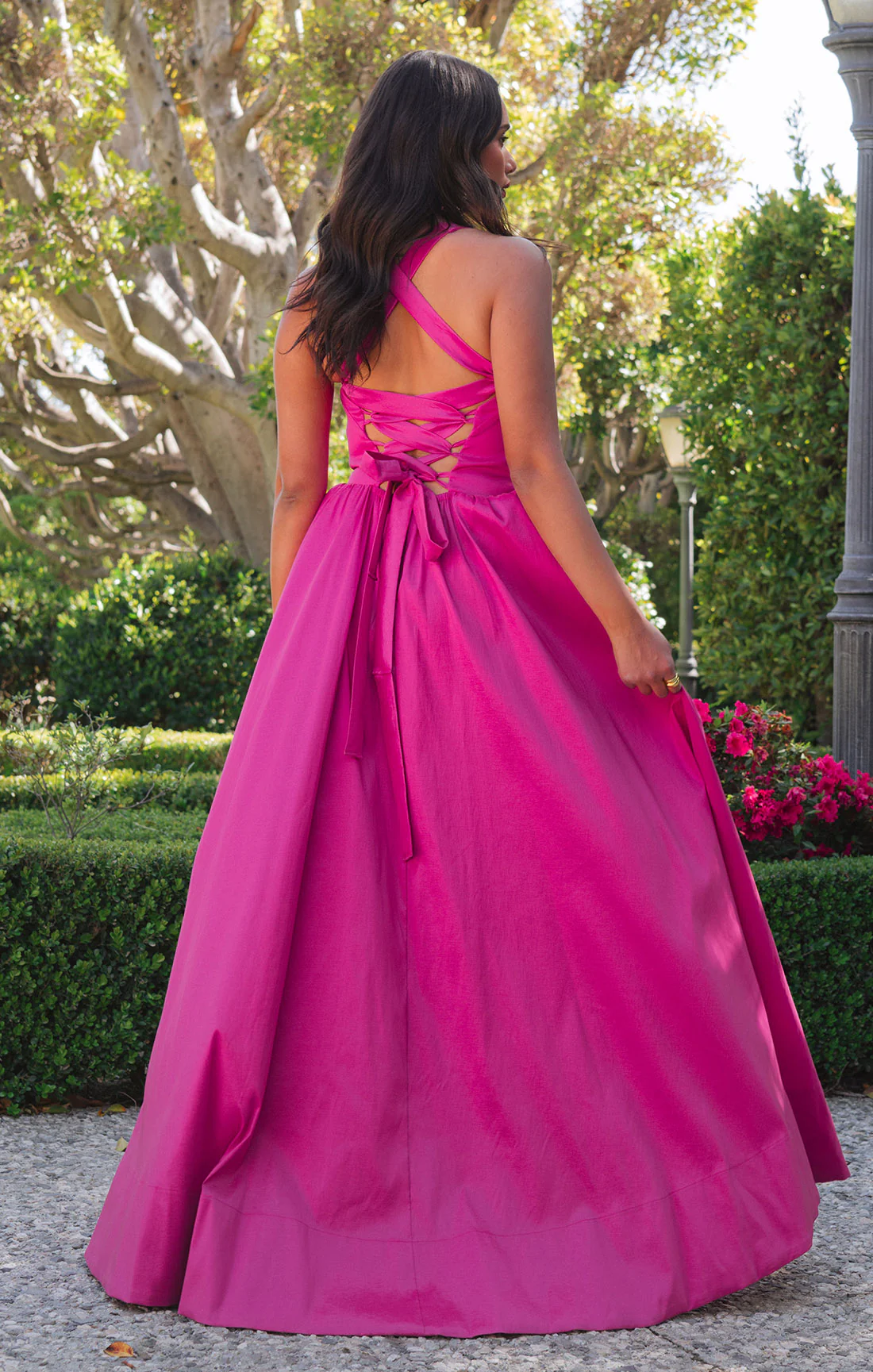 Abigail Maxi Dress ~ Rich Magenta Taffeta - Image 2