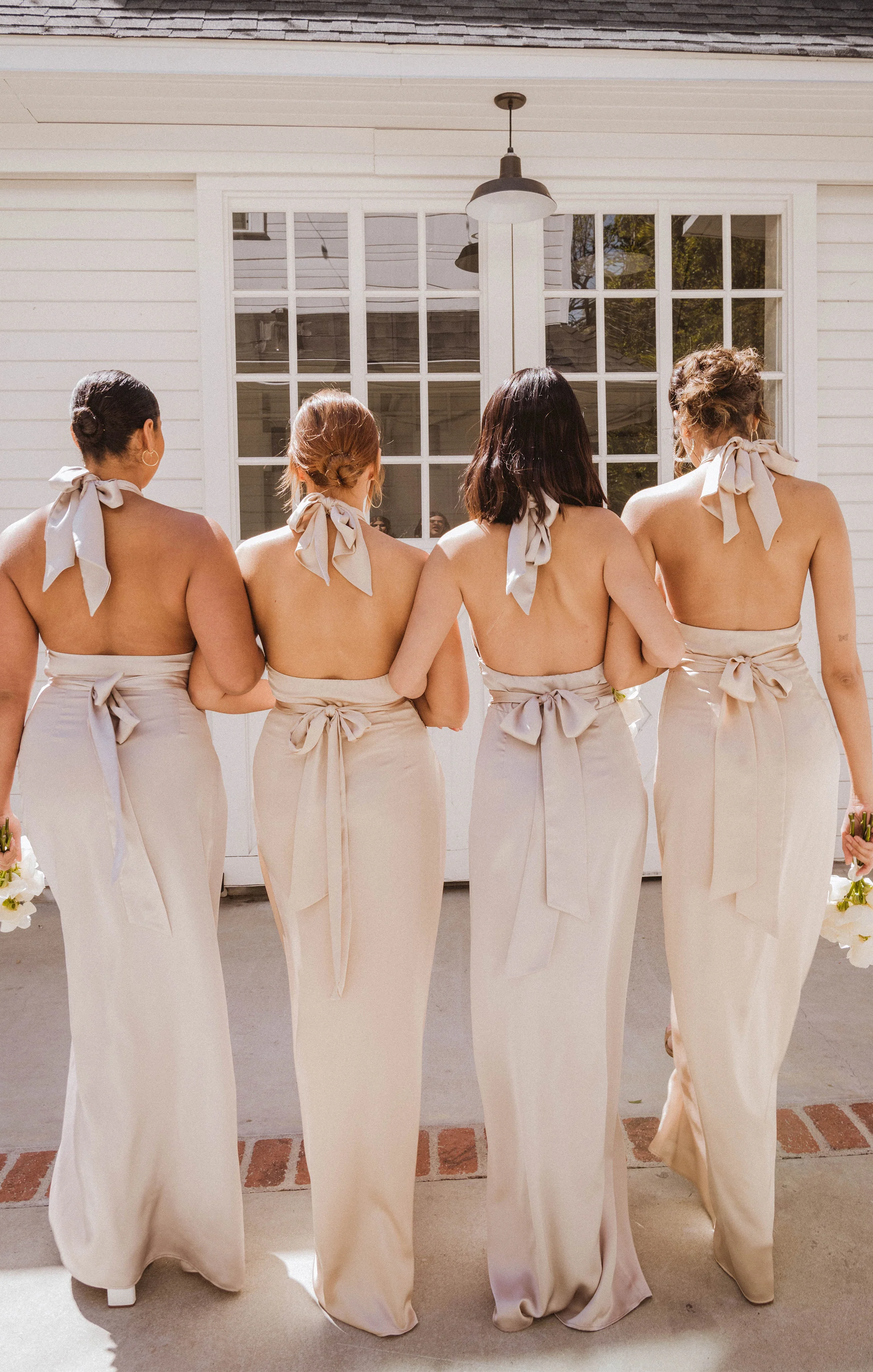 Adele Halter Maxi Dress ~ Champagne Luxe Satin - Image 2