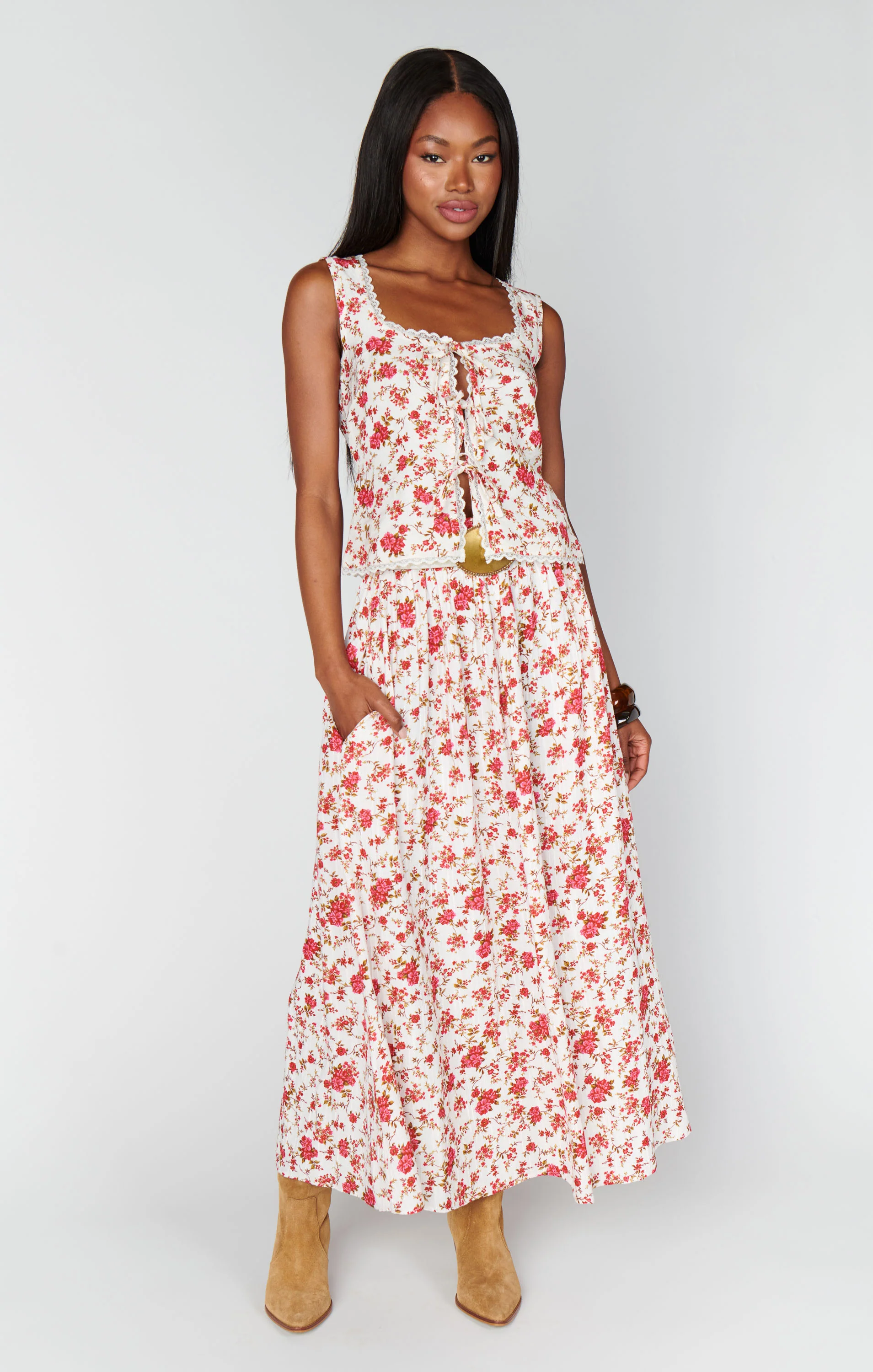 Adrianna Maxi Skirt ~ Southern Roses - Image 2