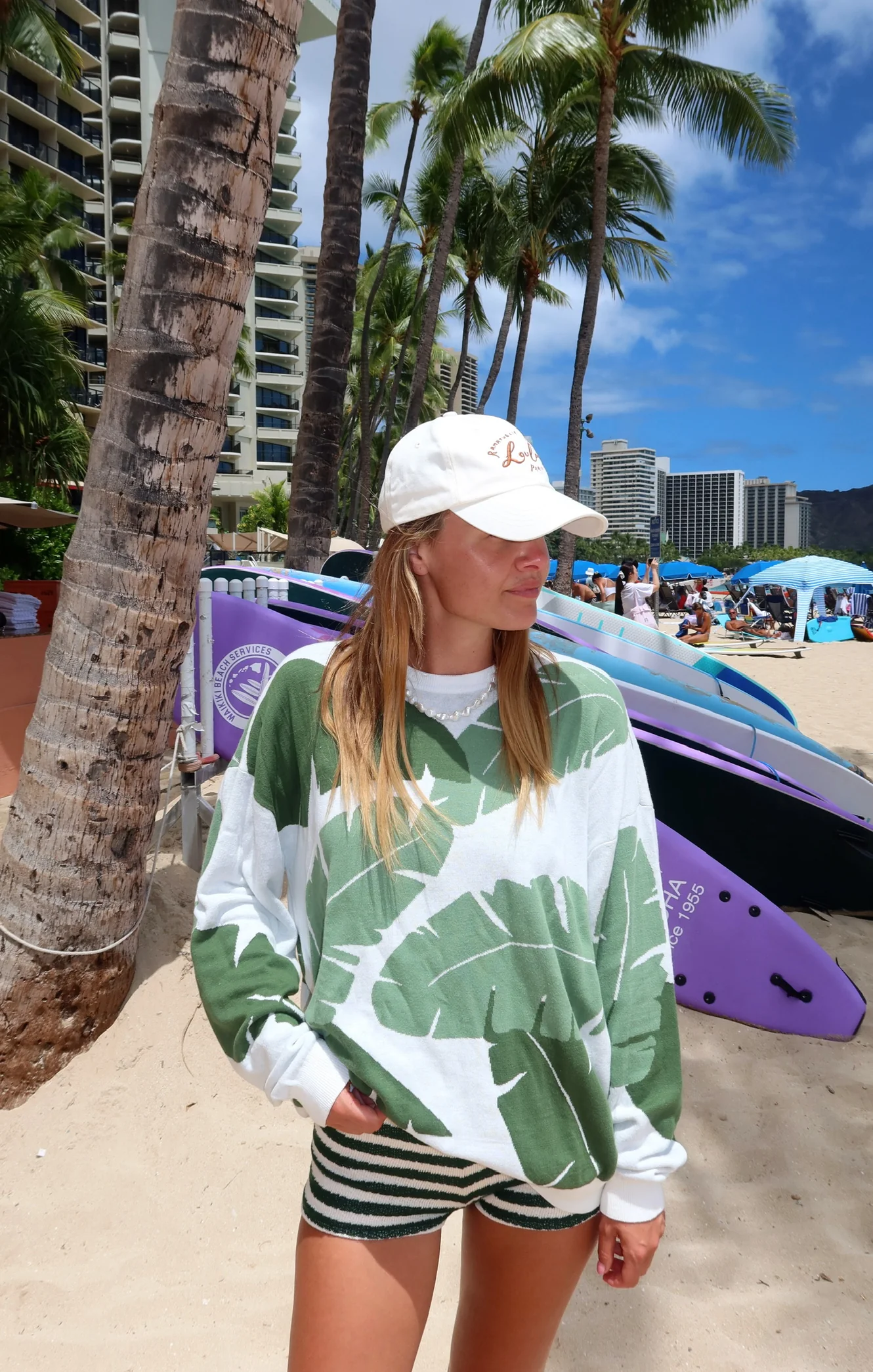 Adventure Sweater ~ Tropical Palm Knit - Image 2