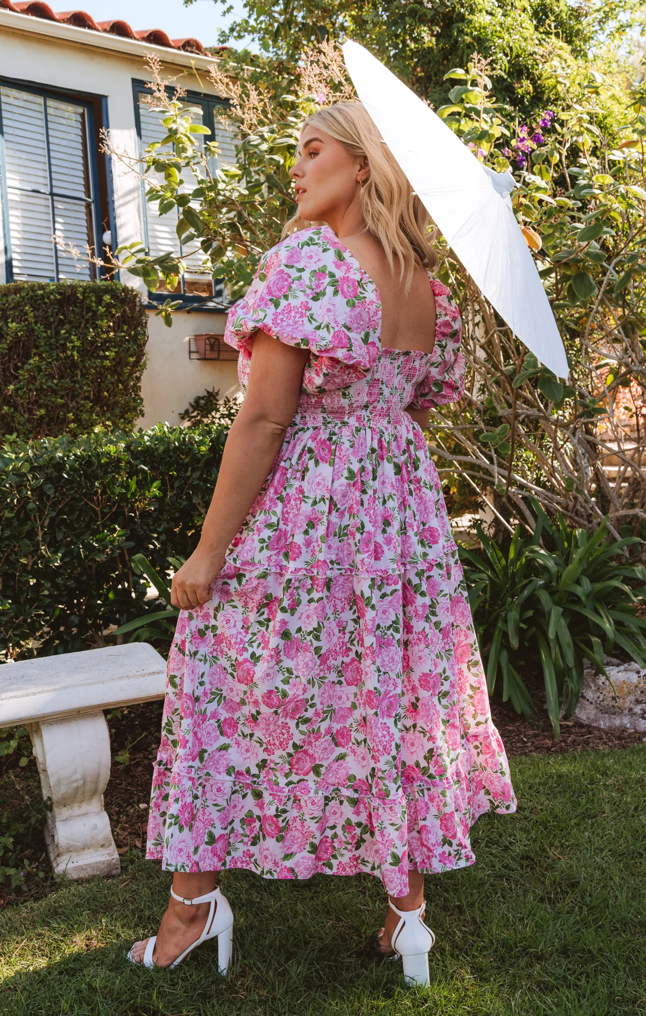 Afternoon Tea Dress ~ Cottage Floral Pink - Image 7