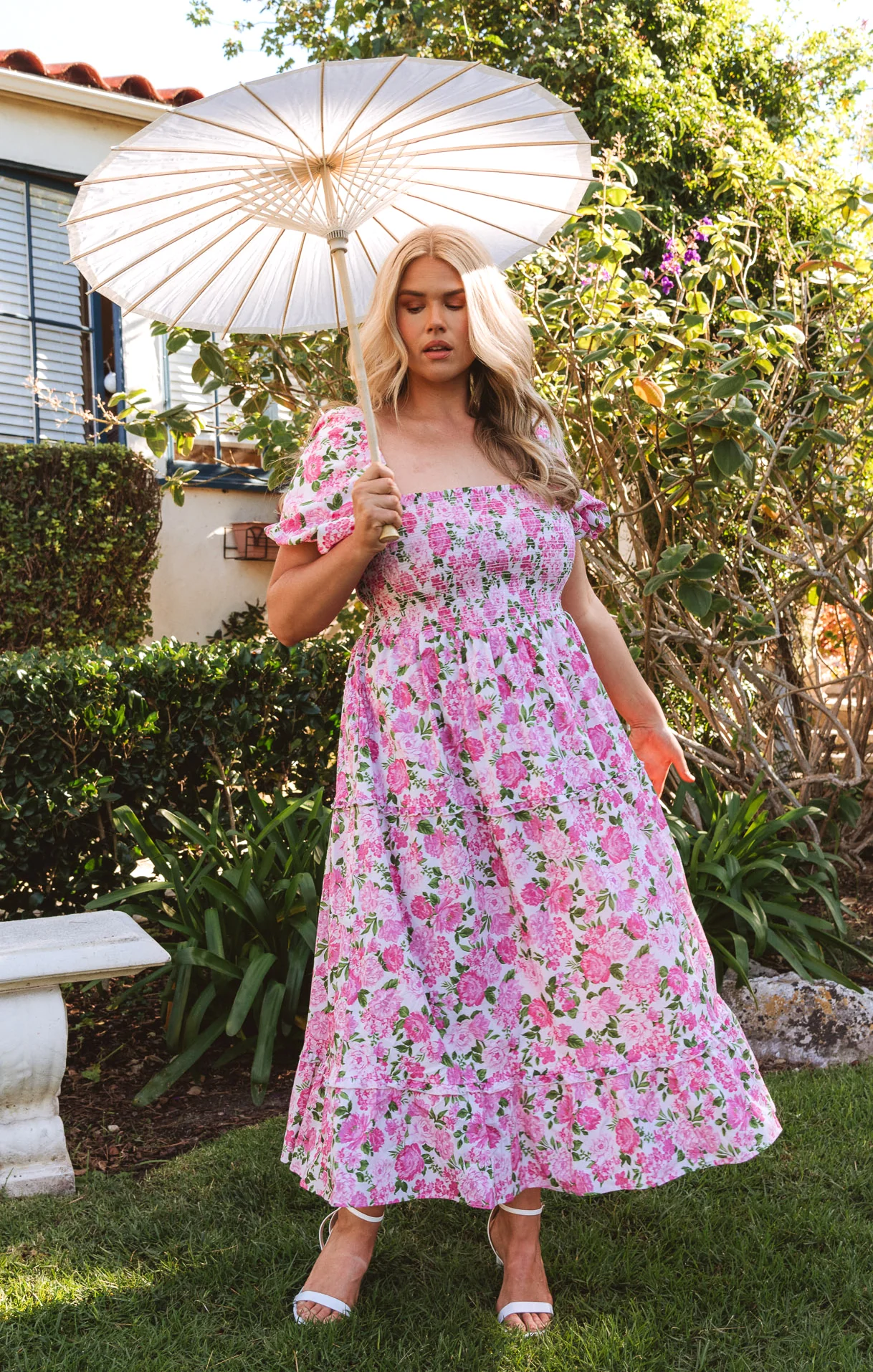Afternoon Tea Dress ~ Cottage Floral Pink - Image 9