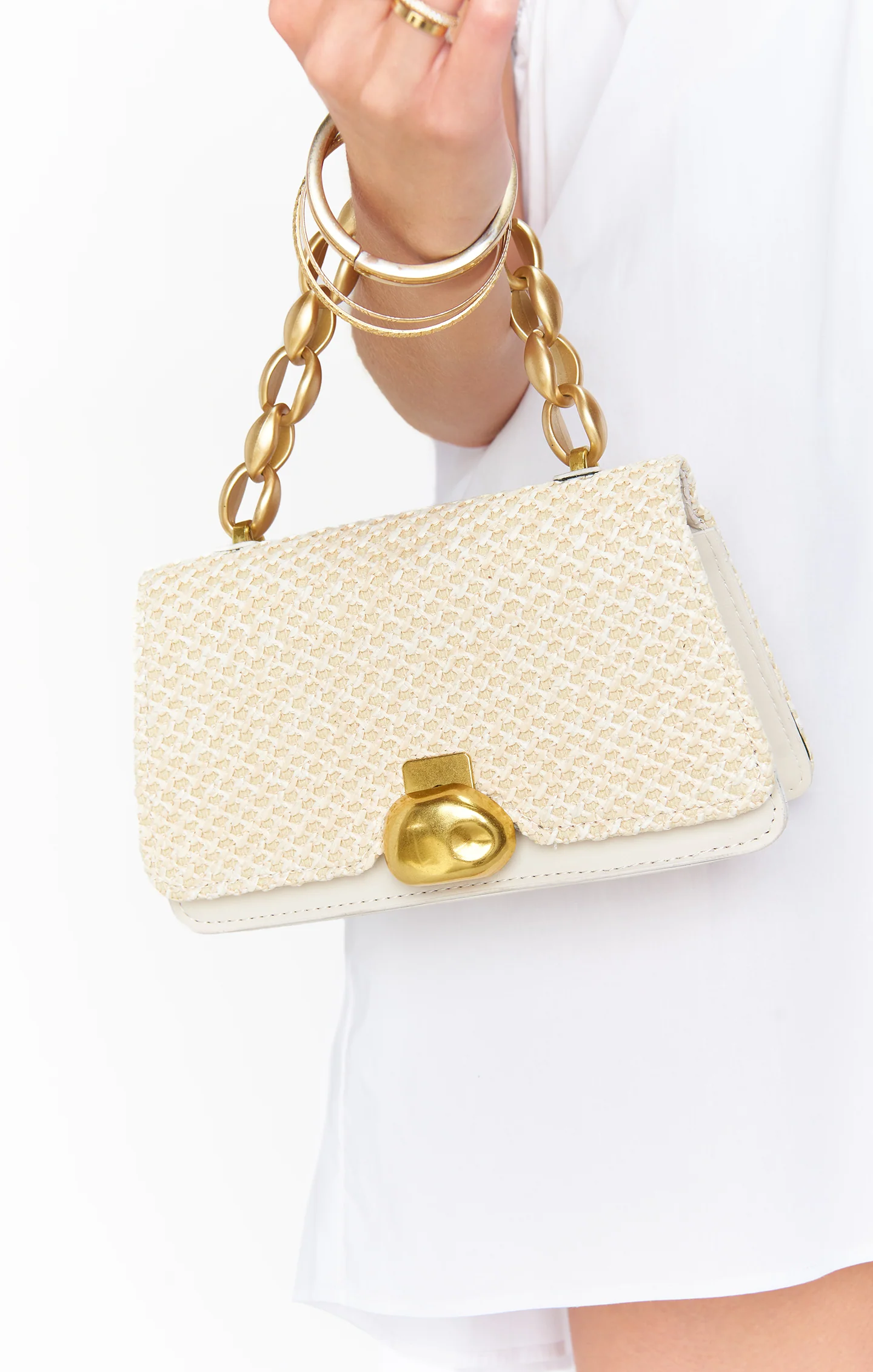 Agnes Woven Bag ~ Beige - Image 12