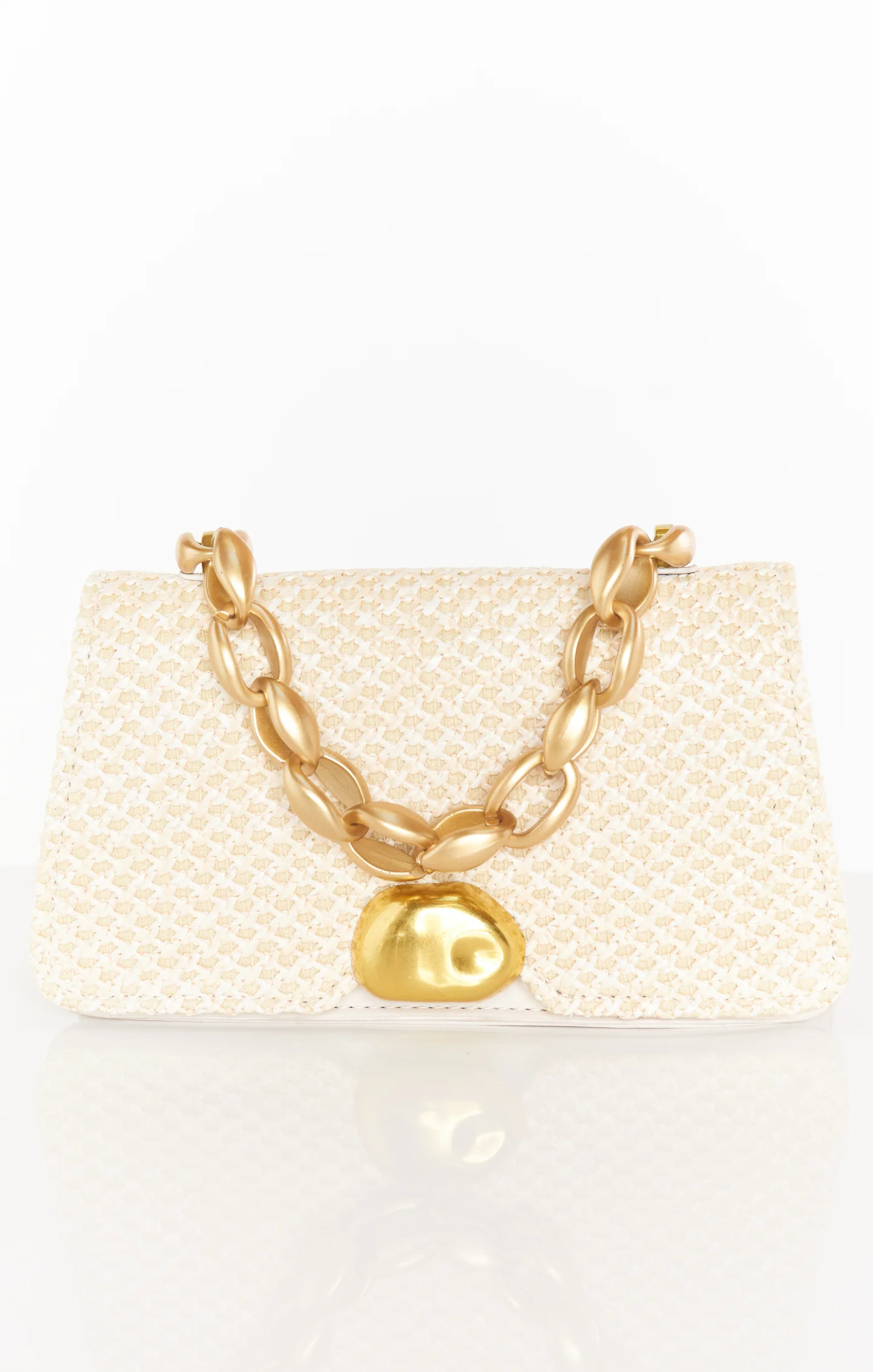 Agnes Woven Bag ~ Beige - Image 8