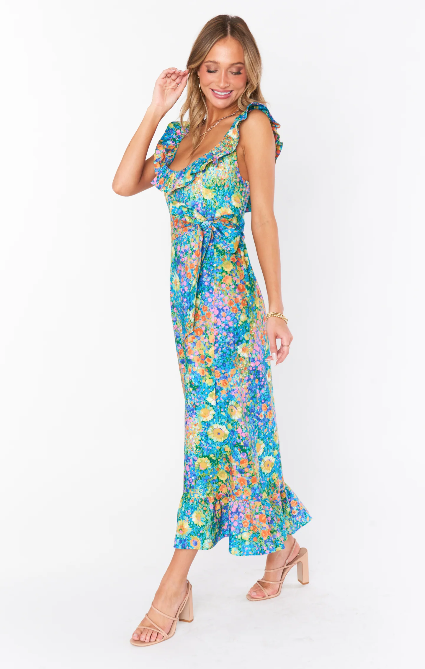 Alexis Midi Dress ~ Painterly Petals - Image 5