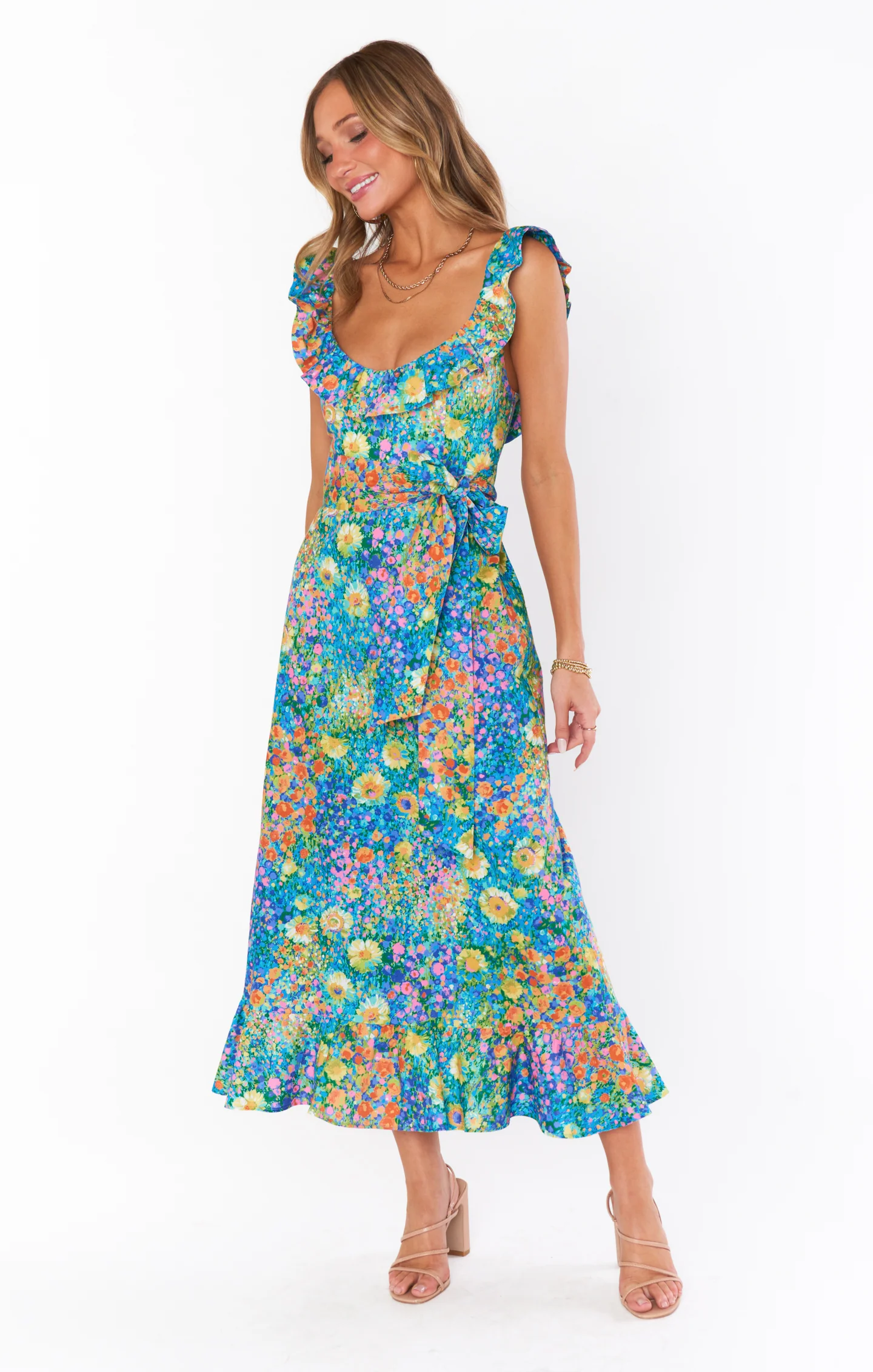 Alexis Midi Dress ~ Painterly Petals - Image 7