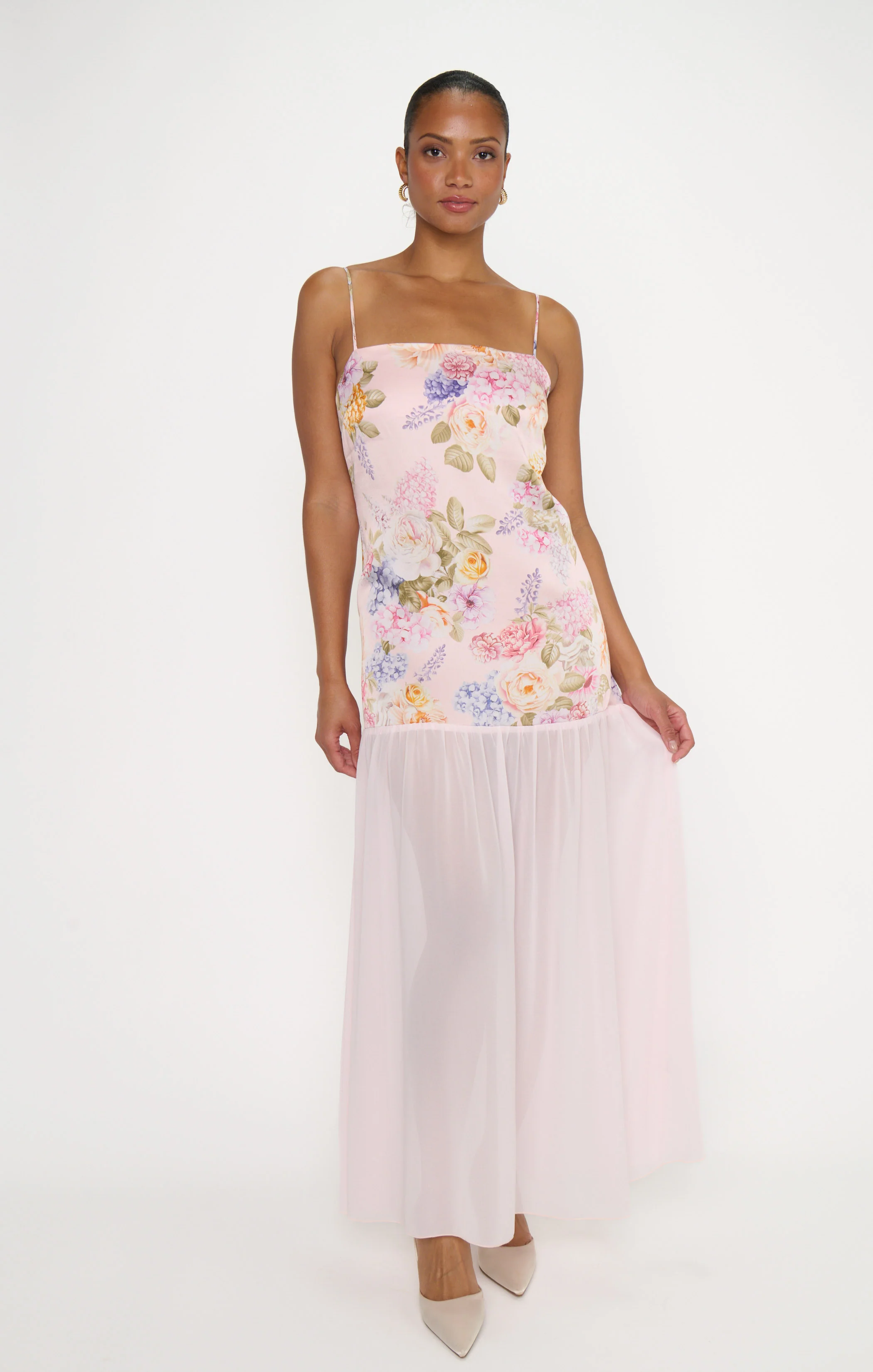Alice Dress ~ Powder Pink Blooms - Image 3