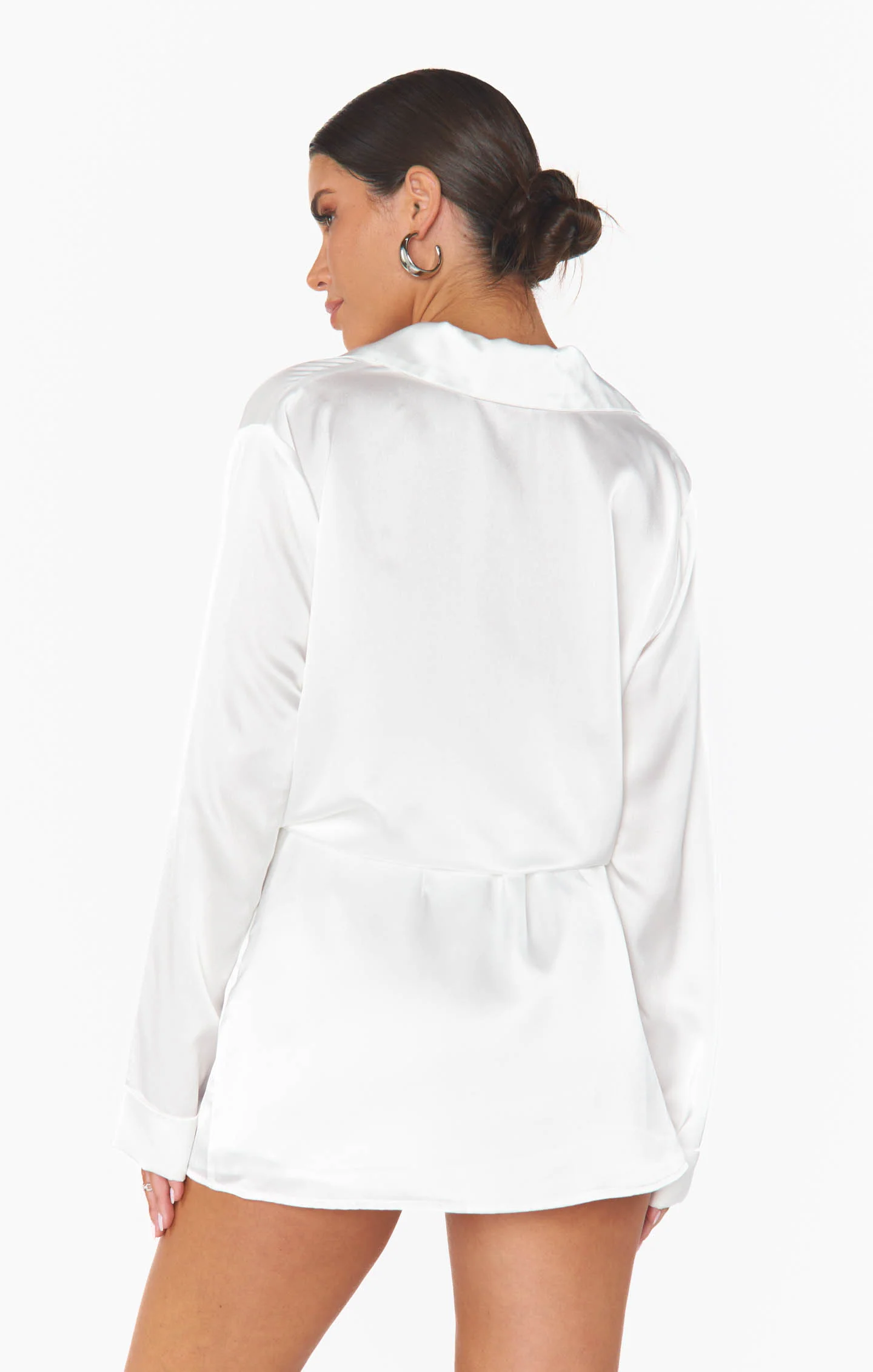 All Night Skort ~ Ivory Luxe Satin - Image 8