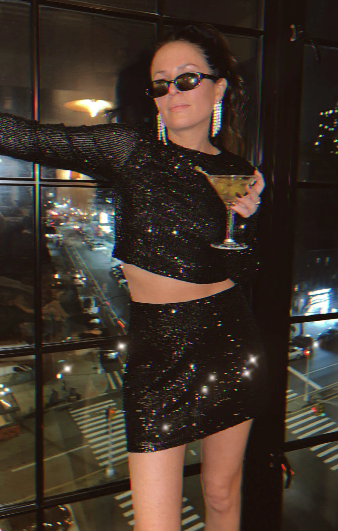 All Night Skort ~ Midnight Glitz Sequins - Image 6