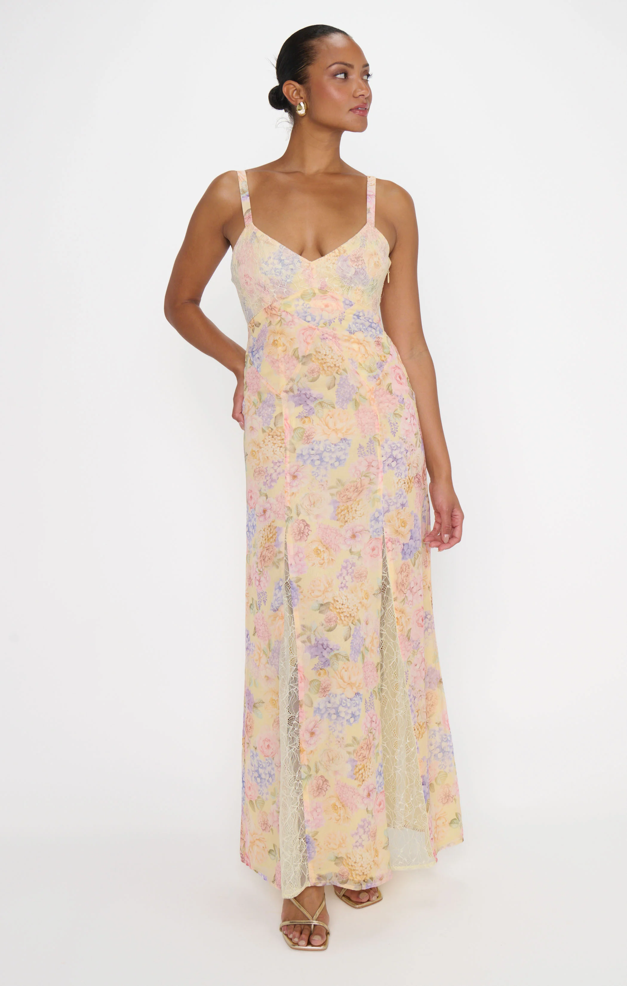 Amber Maxi Dress ~ Pale Yellow Blooms - Image 6