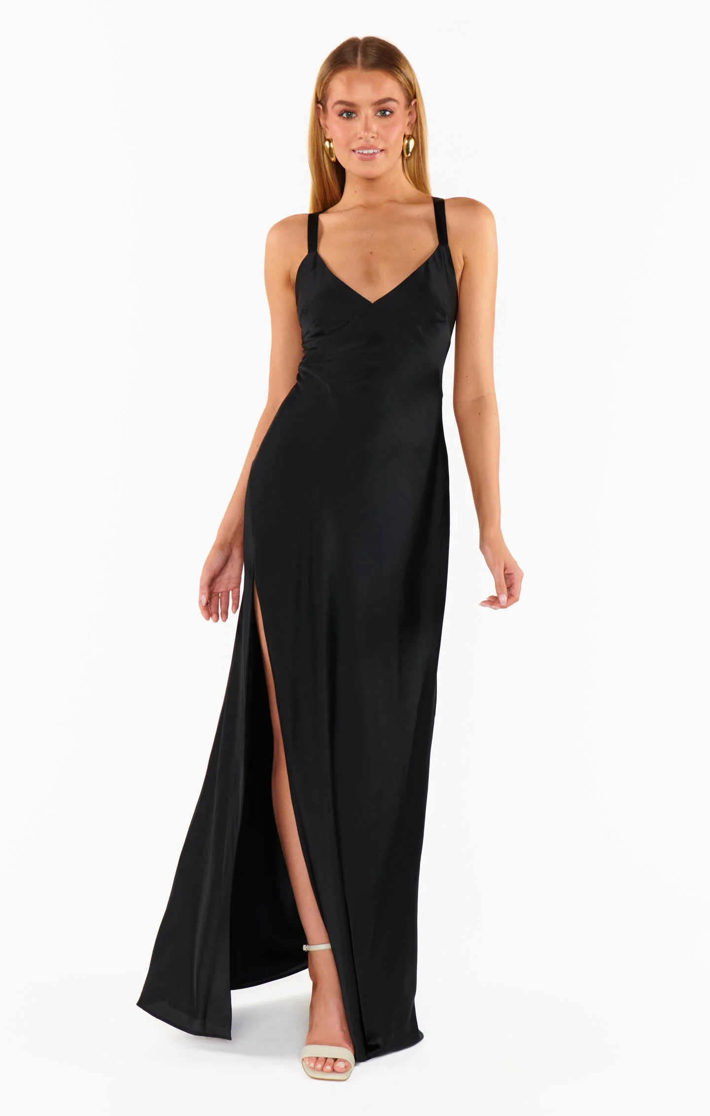 Anderson Maxi Dress ~ Black Luxe Satin - Image 13