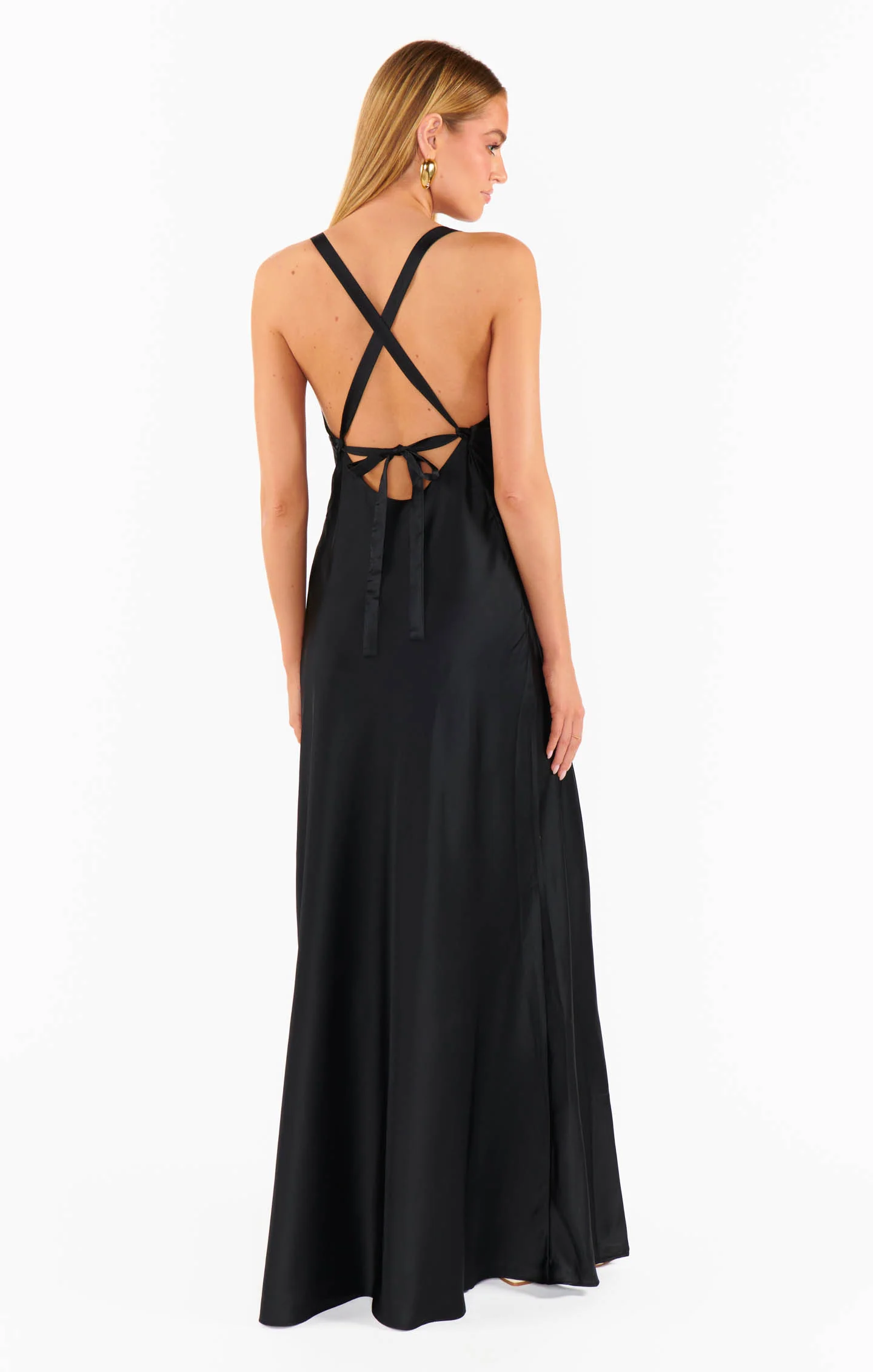 Anderson Maxi Dress ~ Black Luxe Satin - Image 5