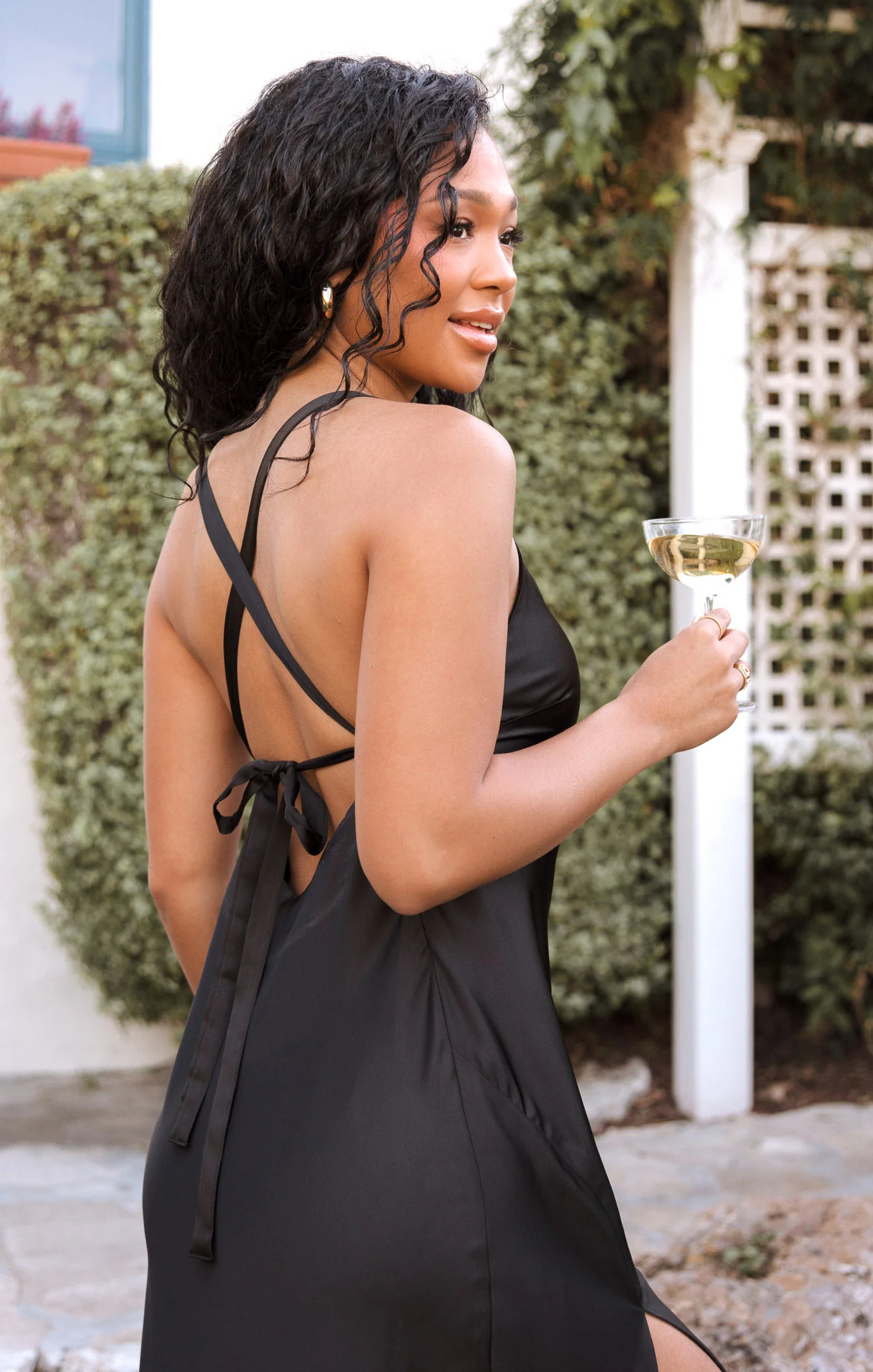 Anderson Maxi Dress ~ Black Luxe Satin - Image 8
