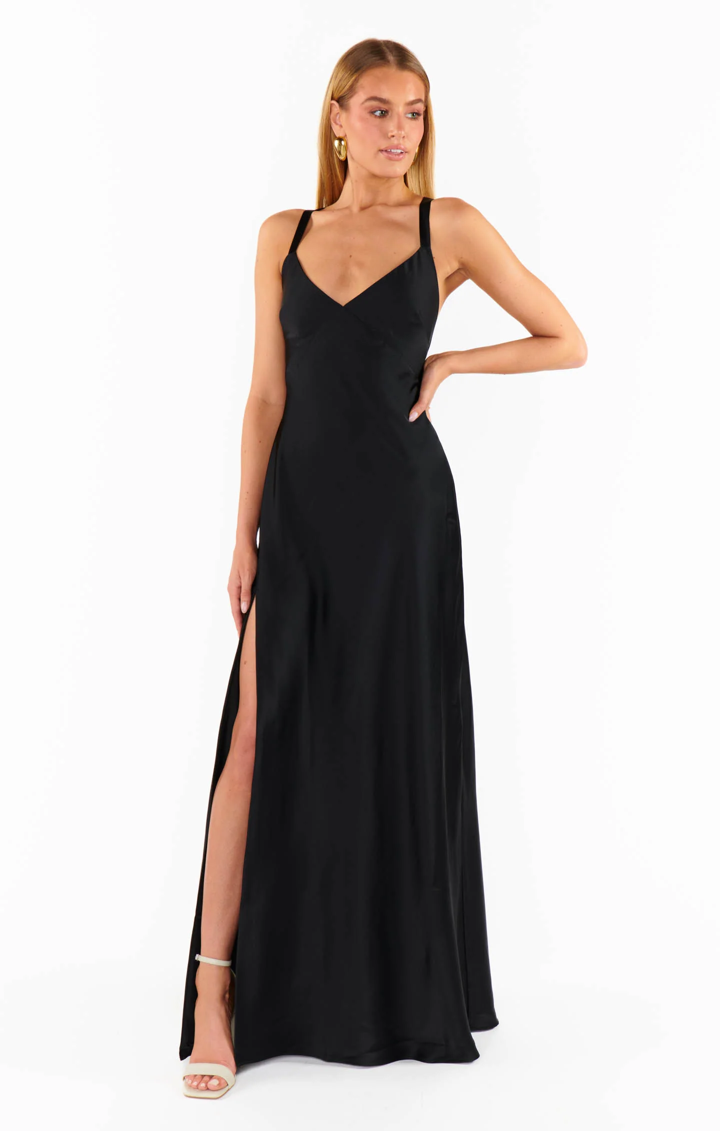 Anderson Maxi Dress ~ Black Luxe Satin - Image 9