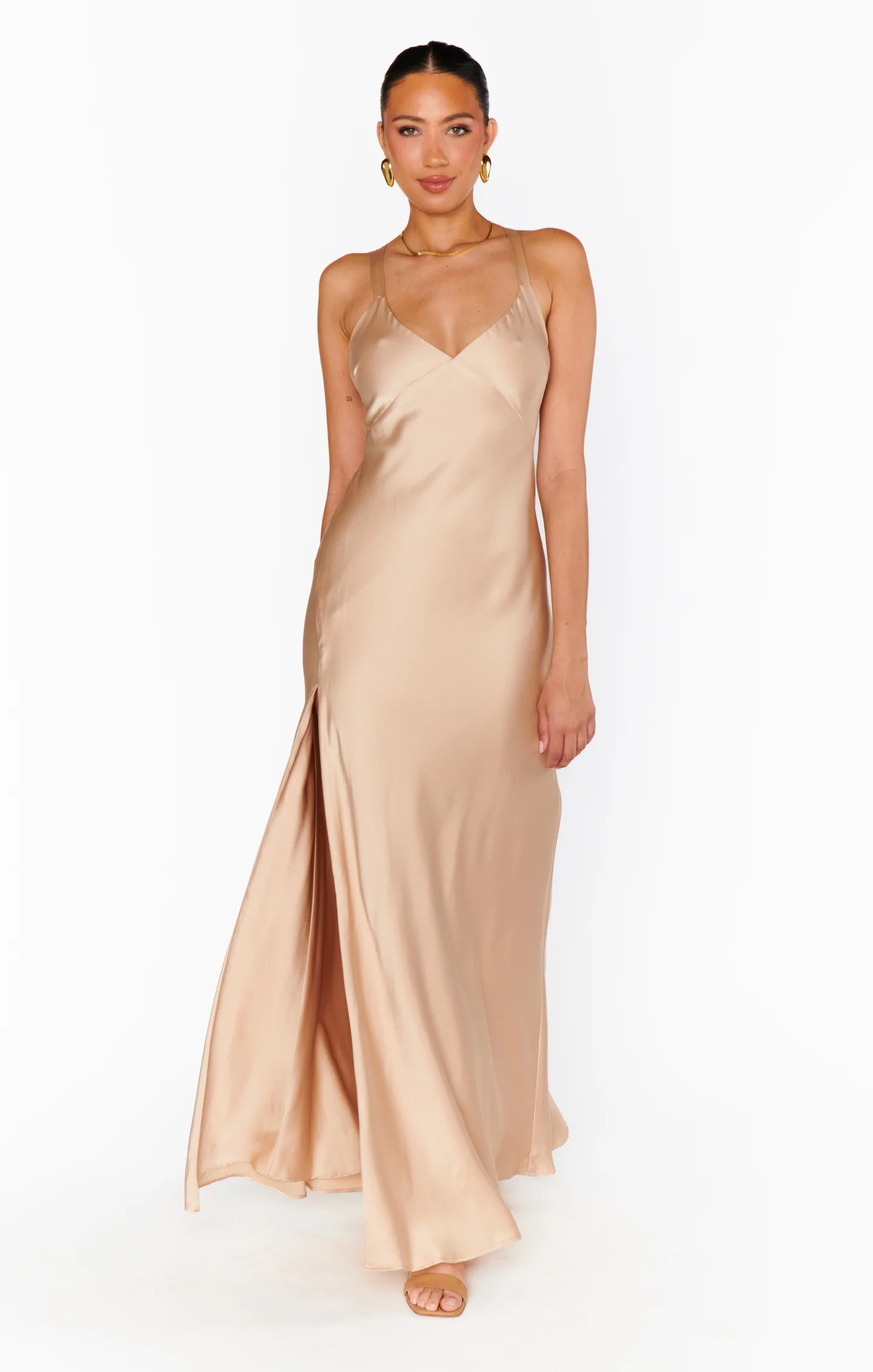Anderson Maxi Dress ~ Champagne Luxe Satin - Image 6