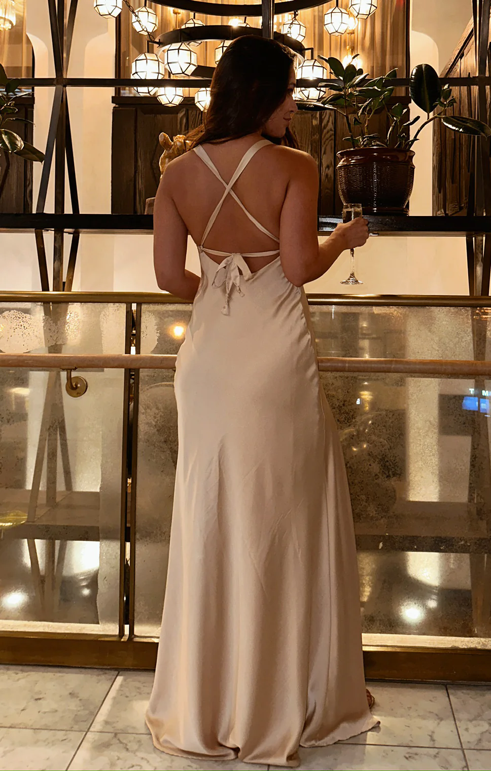 Anderson Maxi Dress ~ Champagne Luxe Satin - Image 7