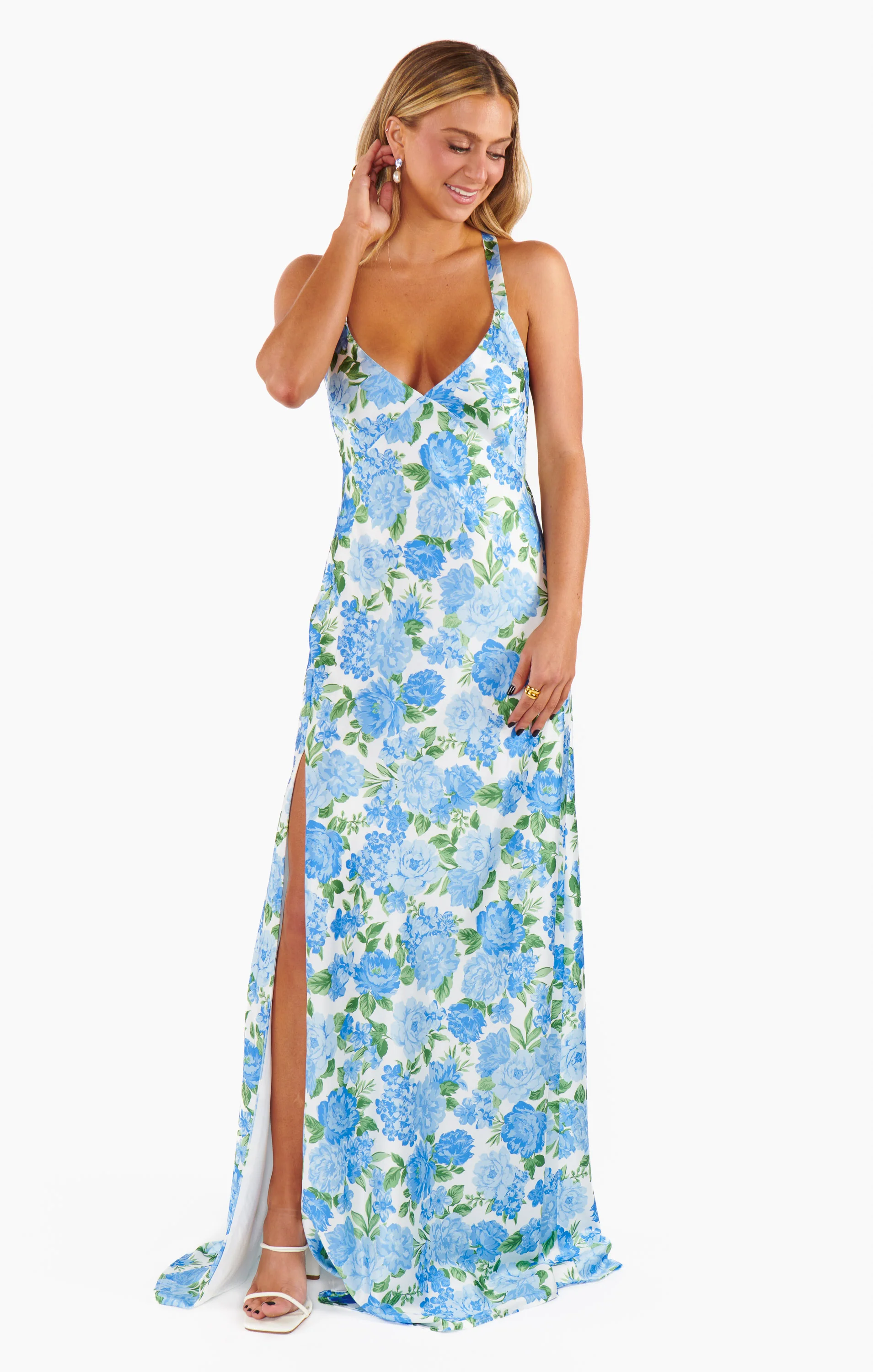Anderson Maxi Dress ~ Cottage Floral Blue - Image 4