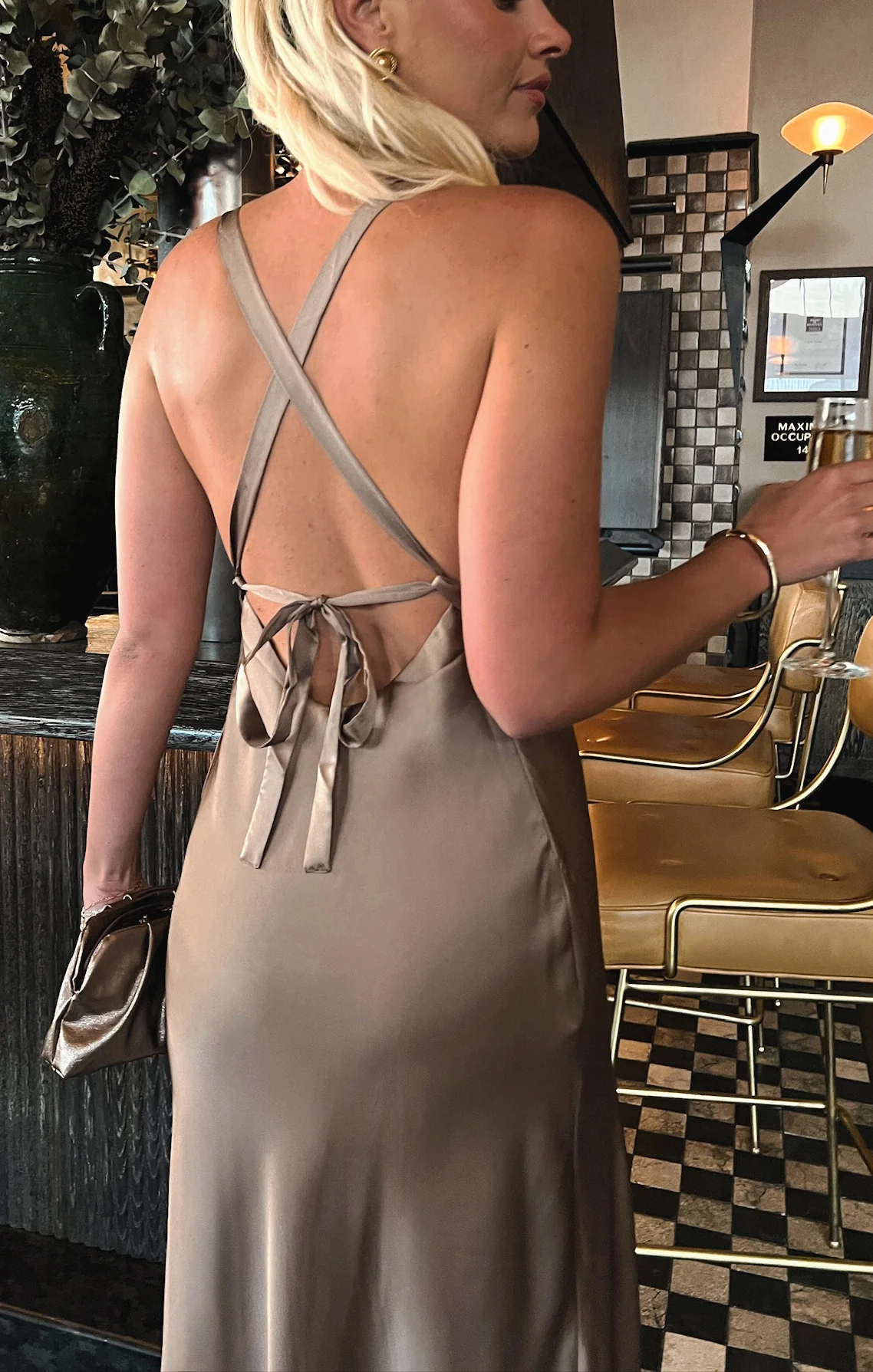 Anderson Maxi Dress ~ Dune Luxe Satin - Image 2