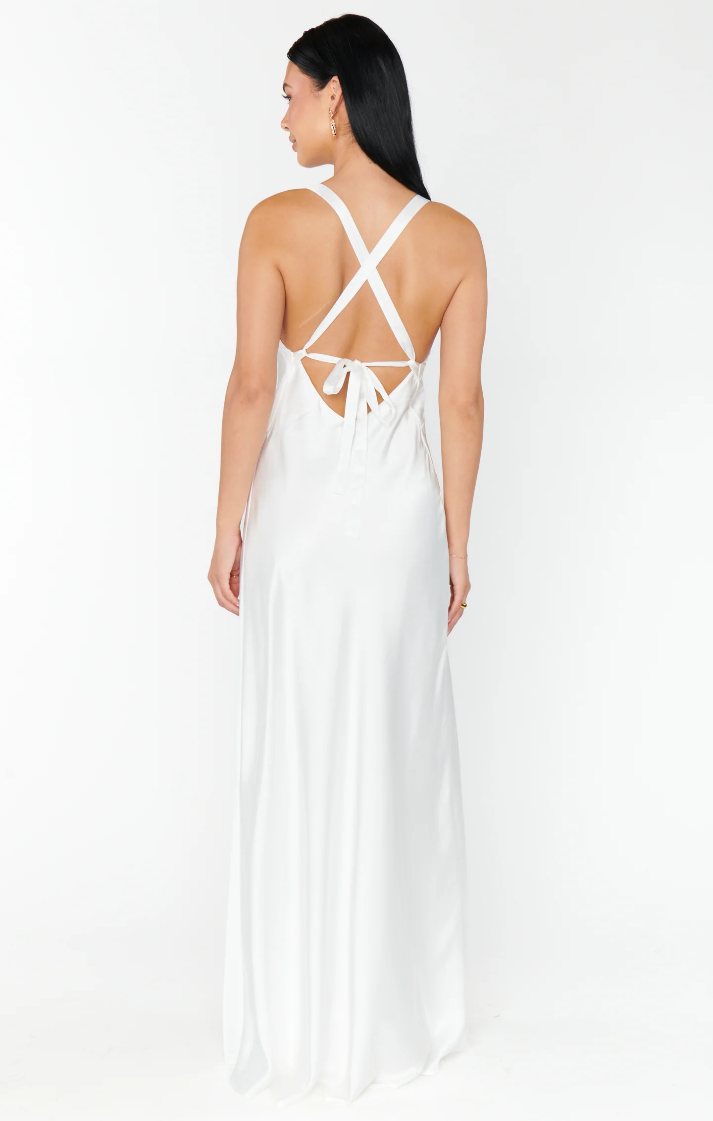 Anderson Maxi Dress ~ Ivory Luxe Satin - Image 10