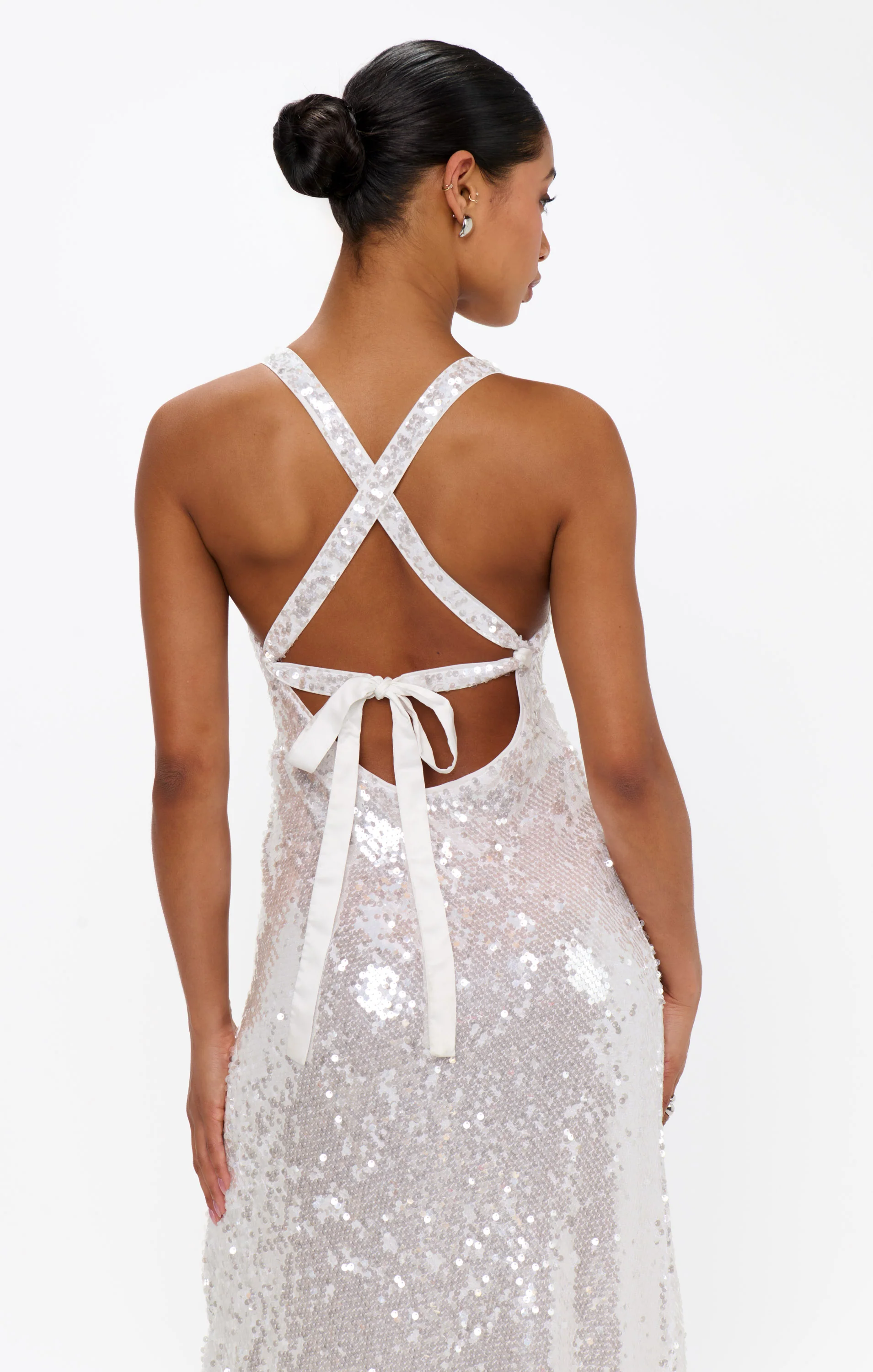 Anderson Maxi Dress ~ Ivory Shimmery Sequins - Image 4