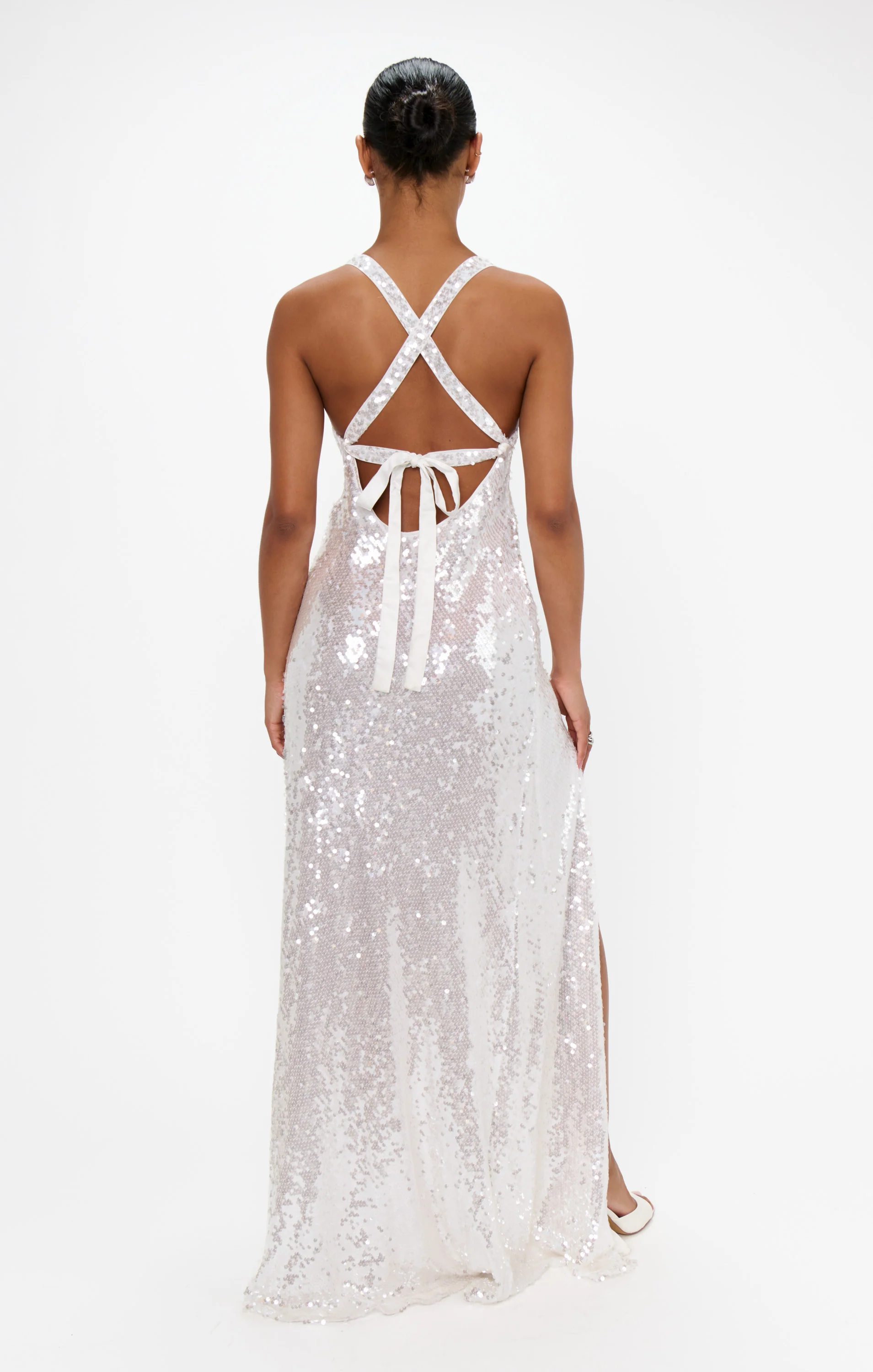 Anderson Maxi Dress ~ Ivory Shimmery Sequins - Image 6