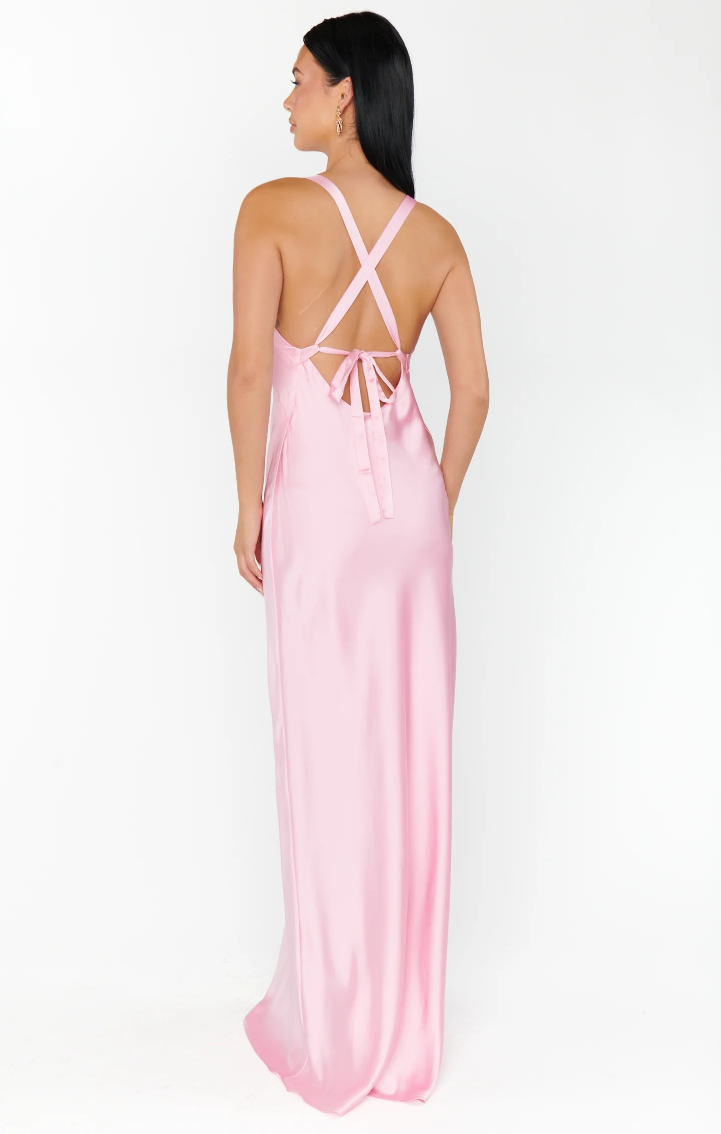 Anderson Maxi Dress ~ Light Pink Luxe Satin - Image 10