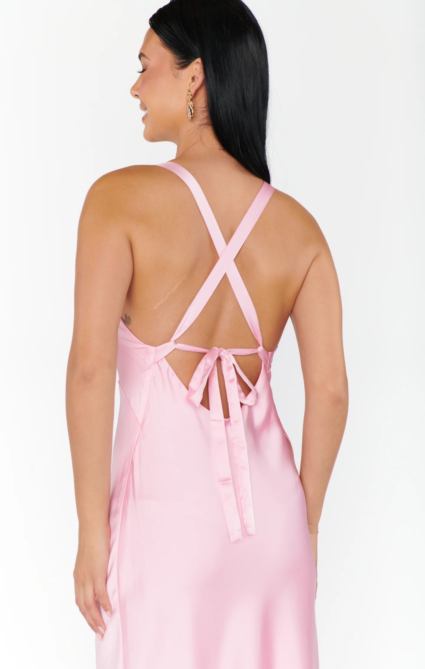 Anderson Maxi Dress ~ Light Pink Luxe Satin - Image 7