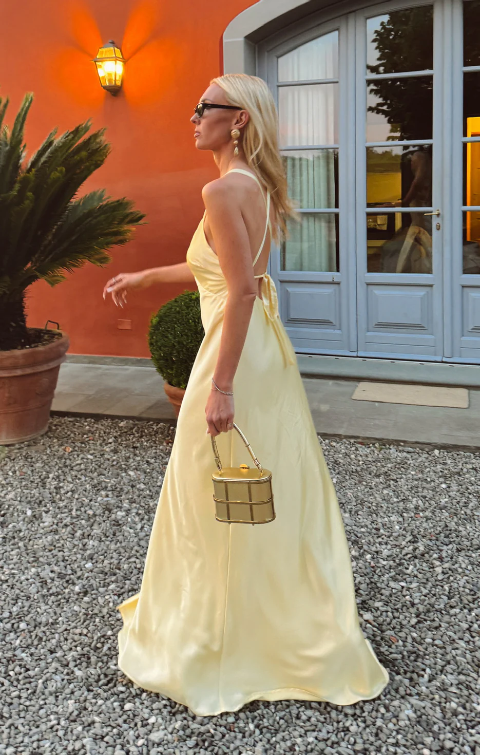 Anderson Maxi Dress ~ Pale Yellow Luxe Satin - Image 6