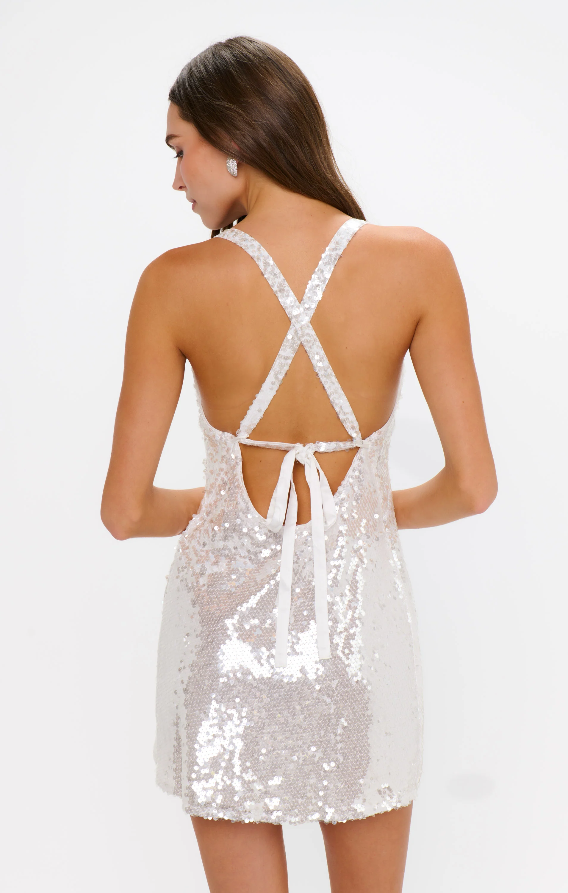 Anderson Mini Dress ~ Ivory Shimmery Sequins - Image 5
