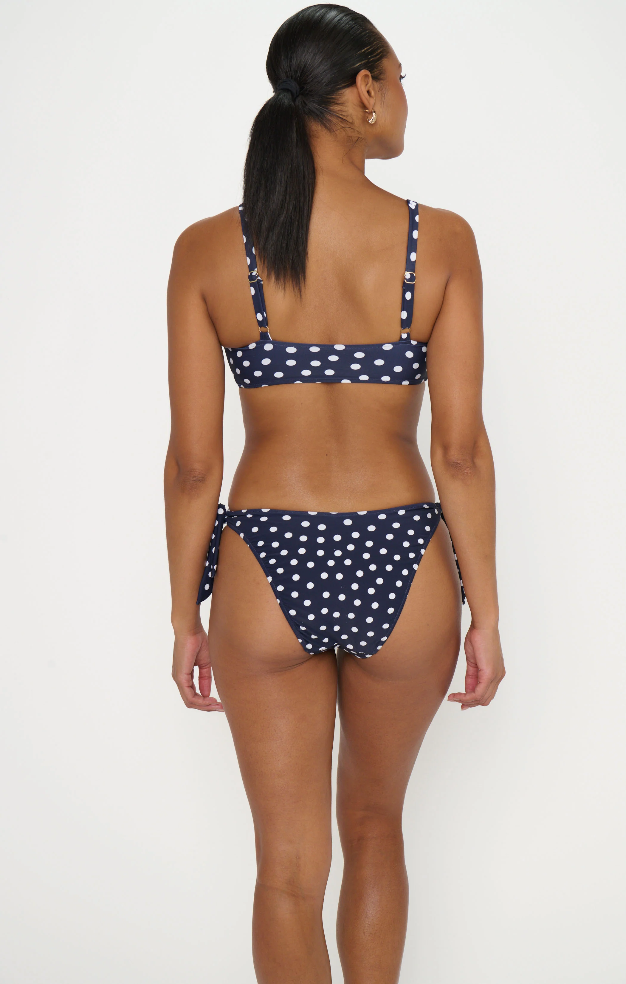 Antibes Bottom ~ Reversible Navy Polka Dot - Image 4