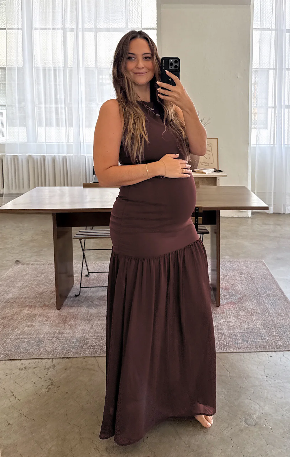 Aria Maxi Dress ~ Chocolate Stretch Chiffon - Image 8