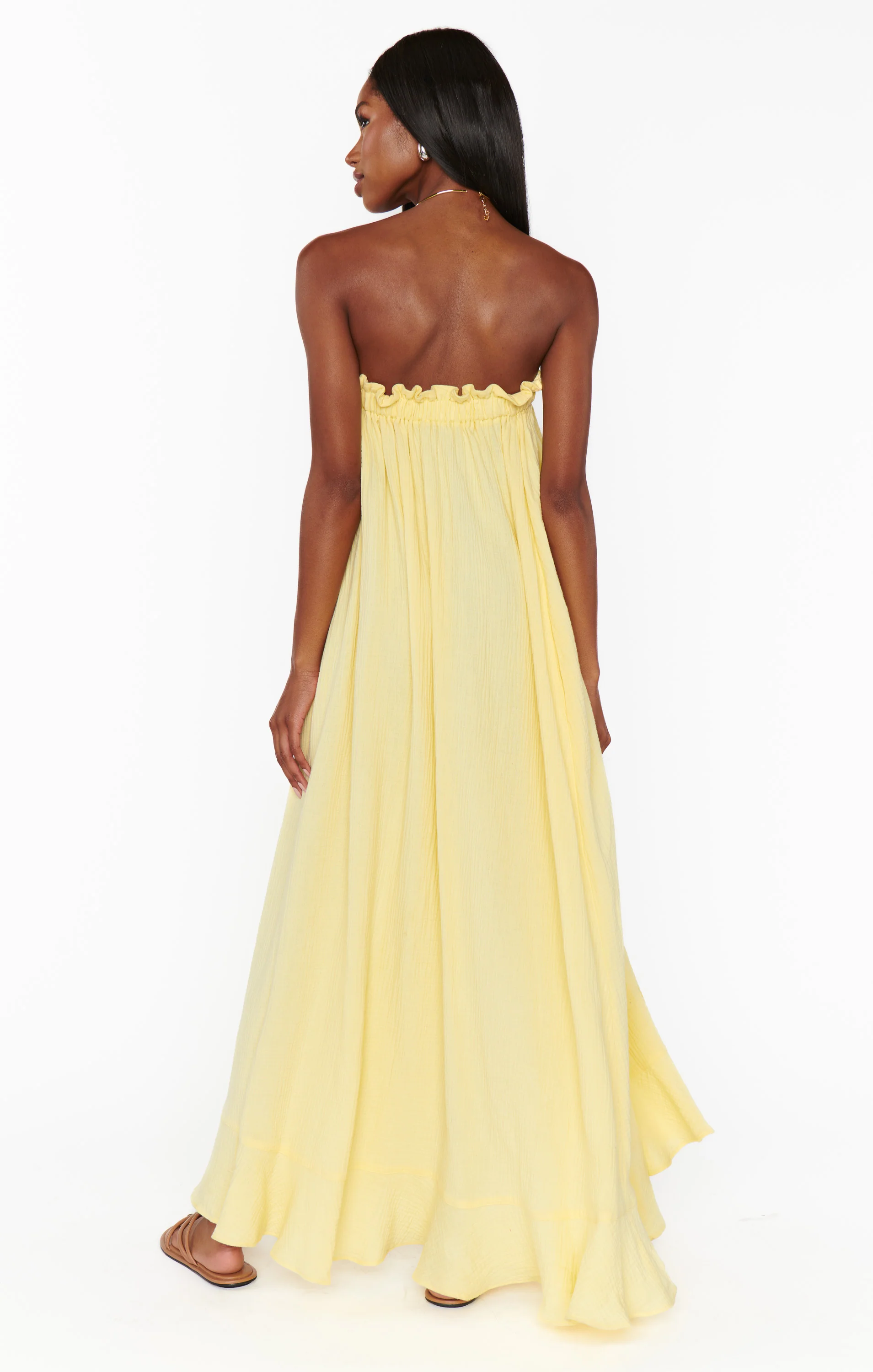 Around The World Maxi Dress ~ Yellow Gauze - Image 4