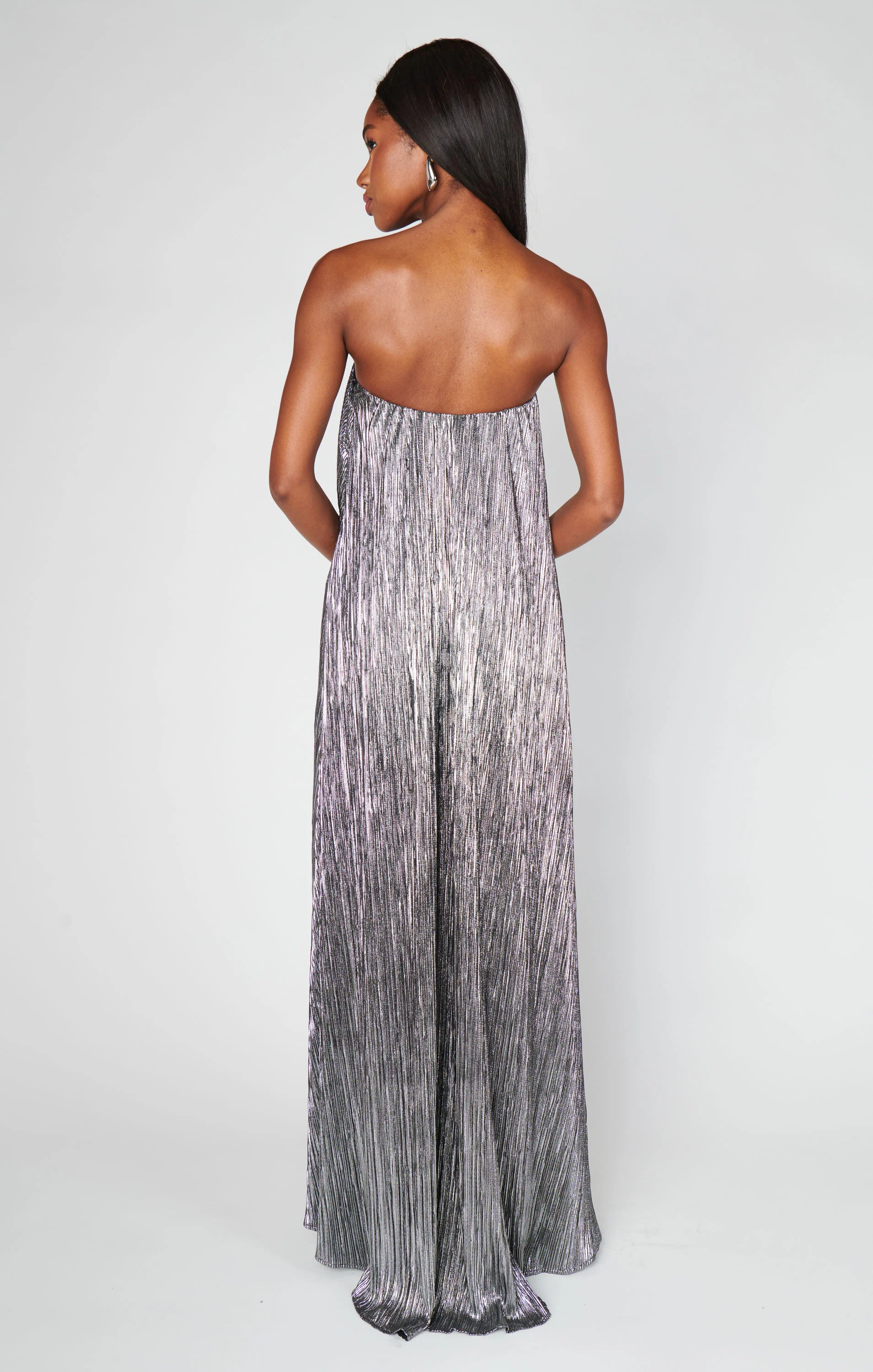 Athena Maxi Dress ~ Pleated Silver - Image 4
