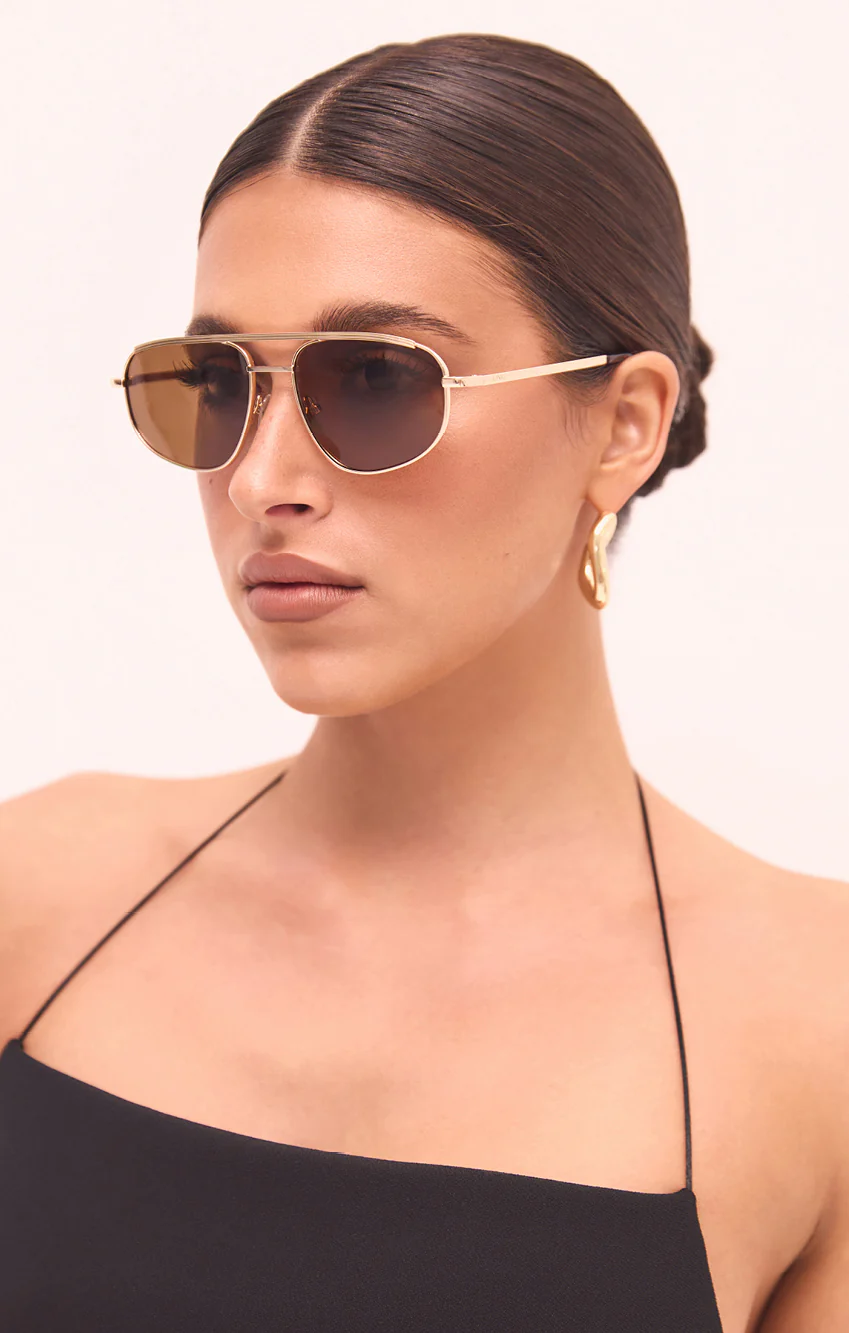 Banbé Eyewear The Halle Sunglasses ~ Gold/Brown - Image 3