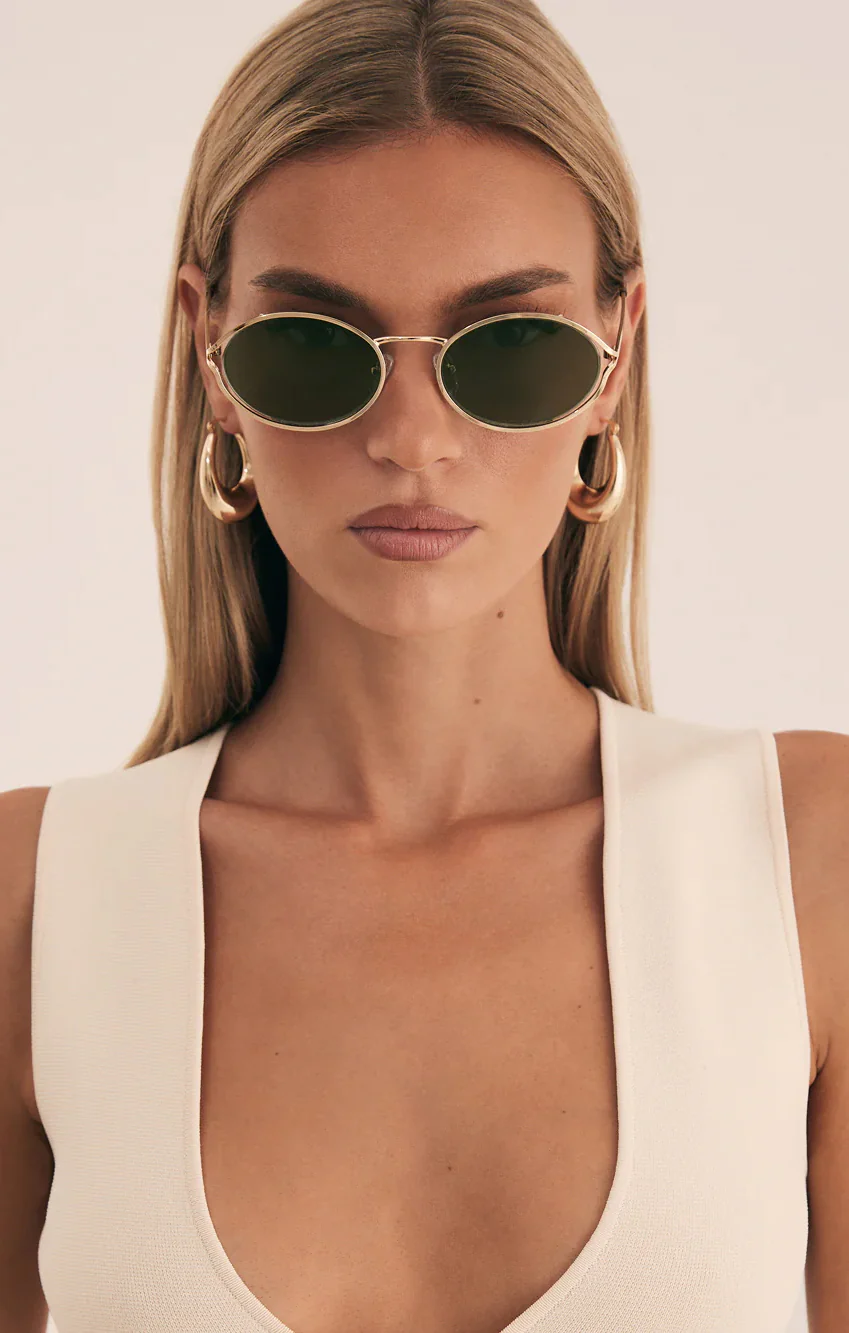 Banbé Eyewear The Sampaio Sunglasses ~ Gold/Olive - Image 3