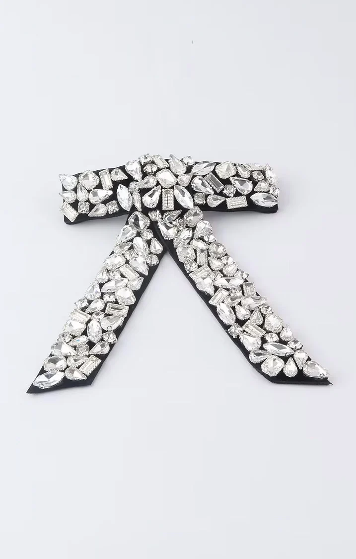 Bejeweled Hair Bow ~ Black Rhinestone - Image 2