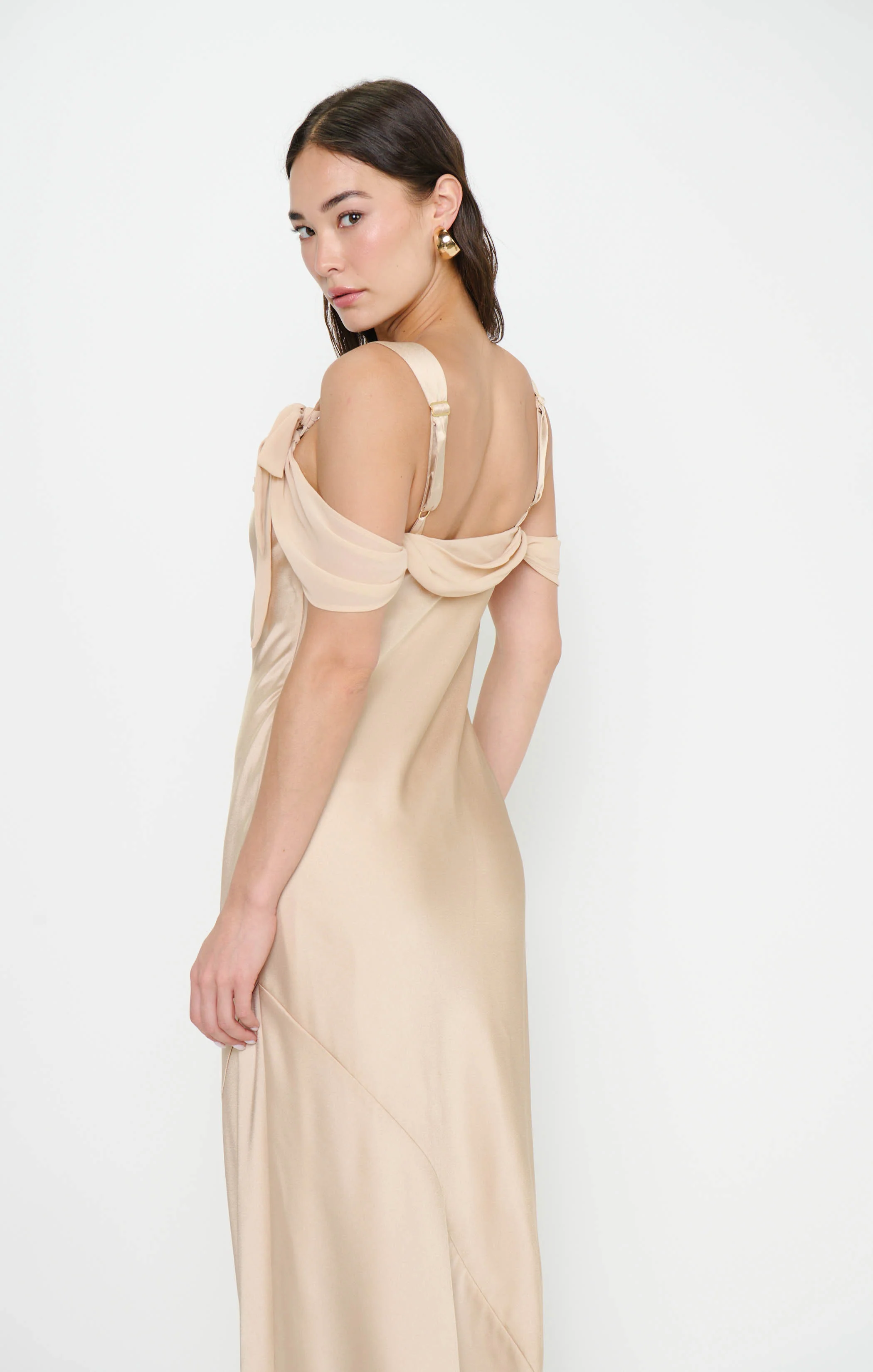 Bella Maxi Dress ~ Champagne Luxe Satin - Image 5