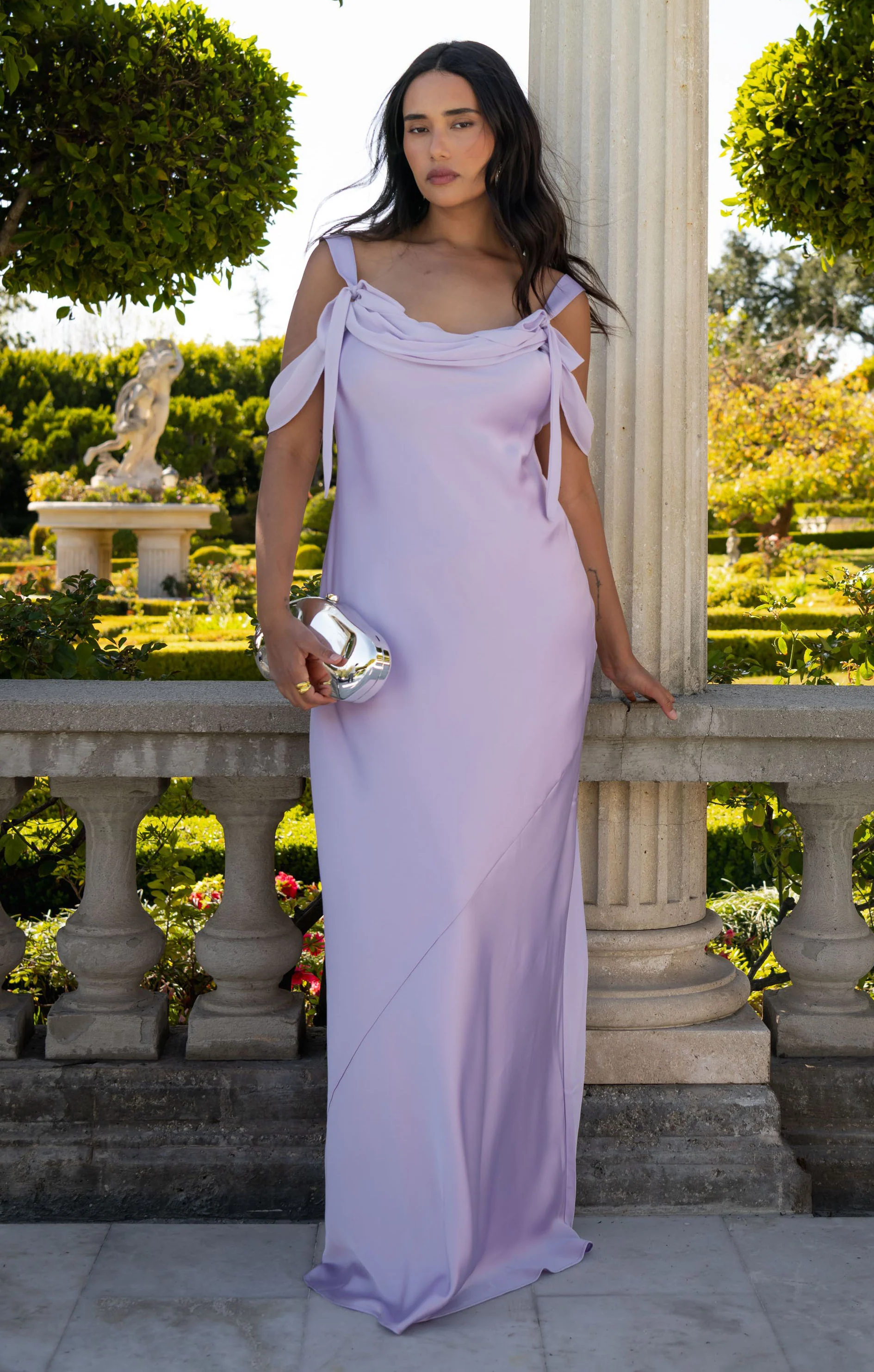 Bella Maxi Dress ~ Lavender Luxe Satin - Image 3