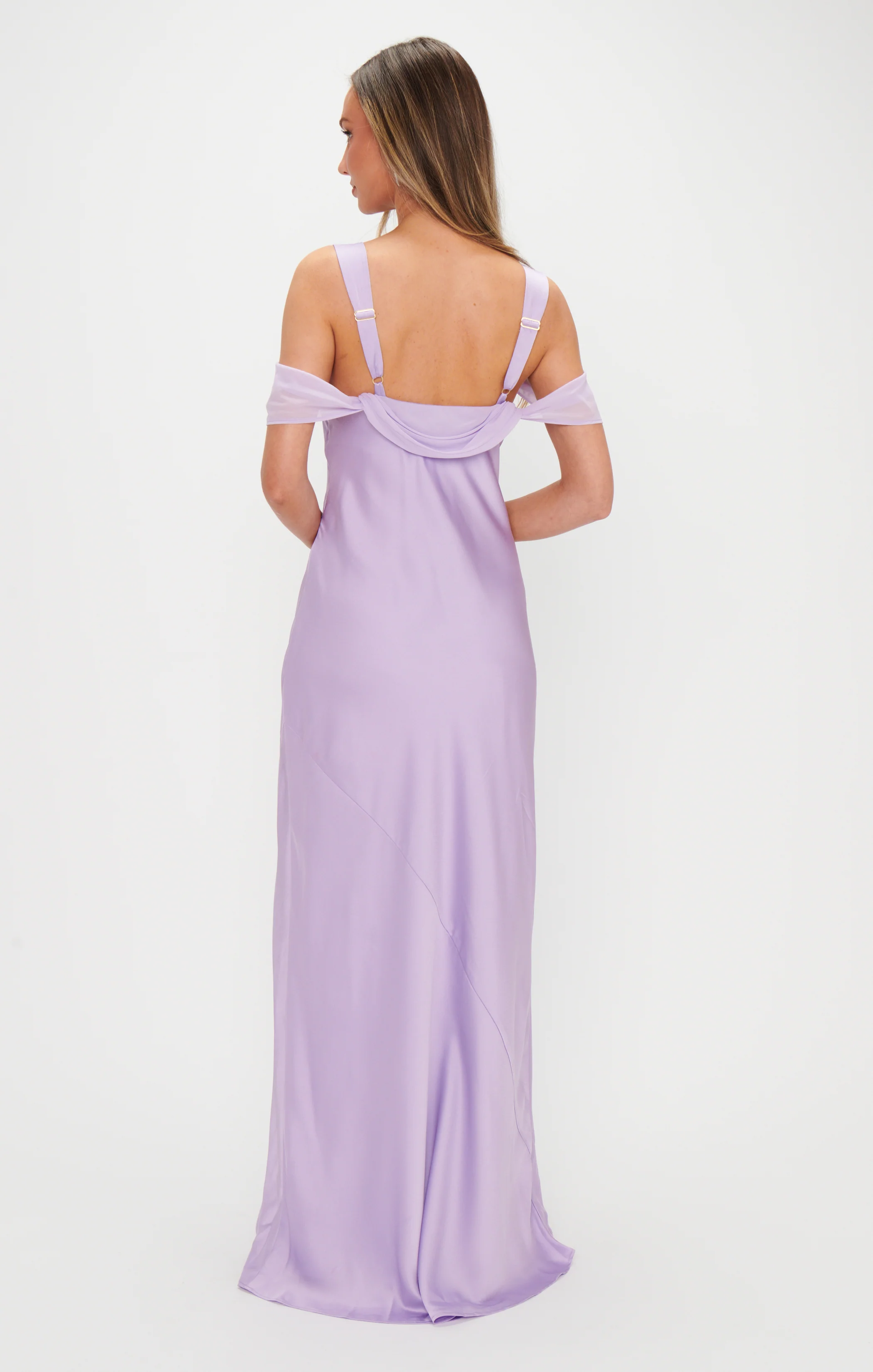 Bella Maxi Dress ~ Lavender Luxe Satin - Image 6