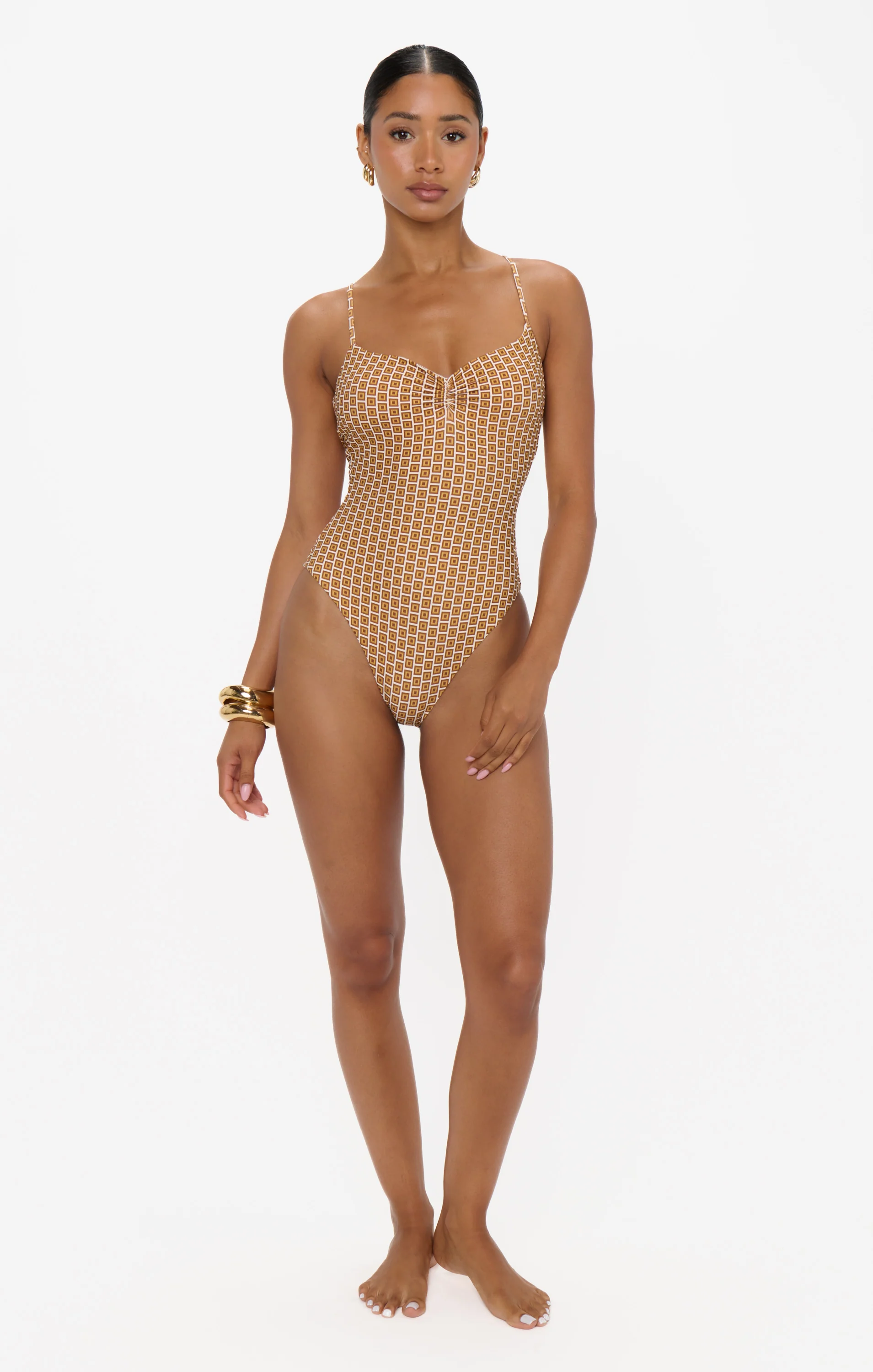 Bells Beach One Piece ~ Beachy Bronze Geo - Image 3