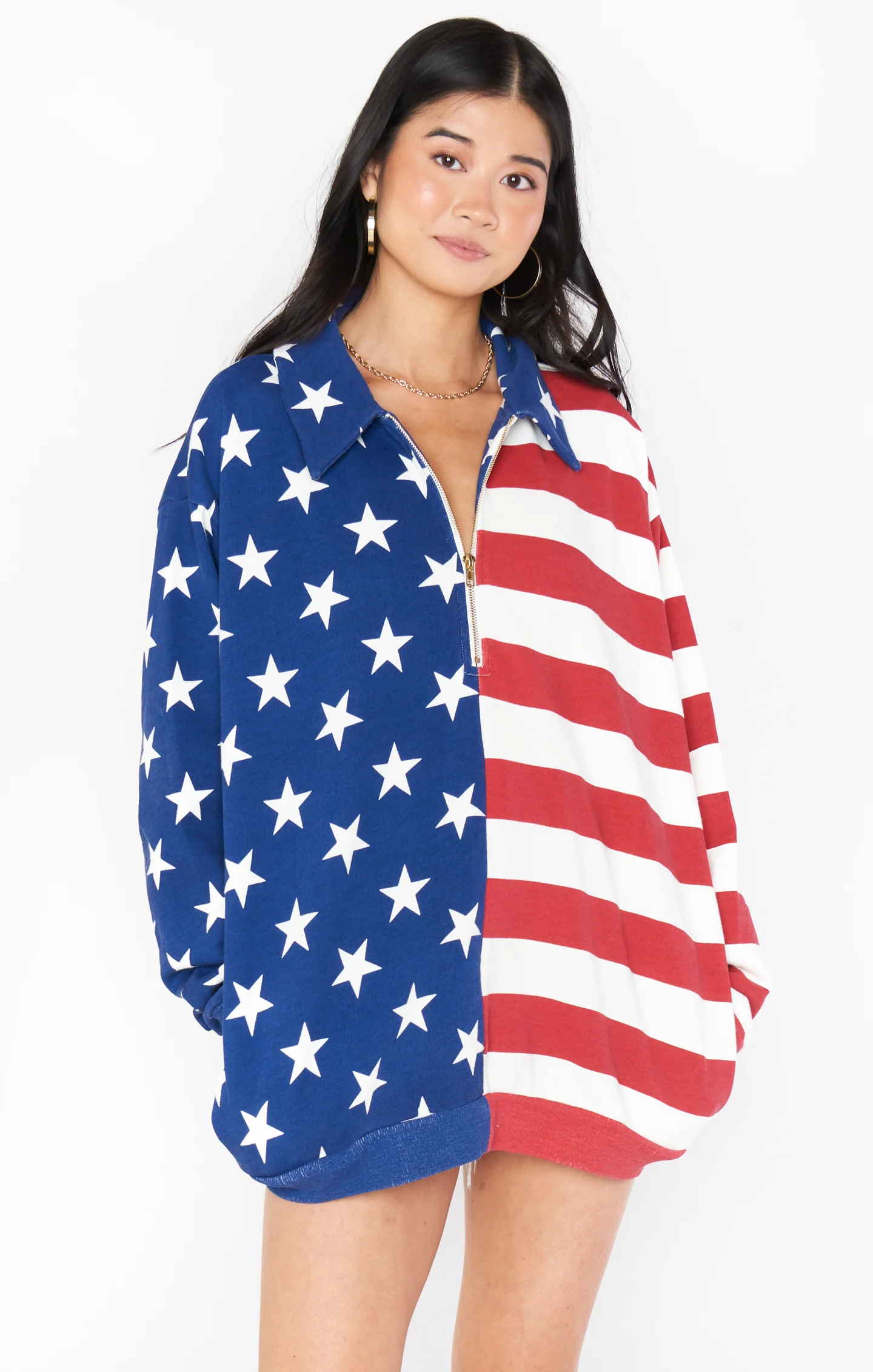 Benny Half Zip Sweatshirt ~ Flag Knit - Image 3