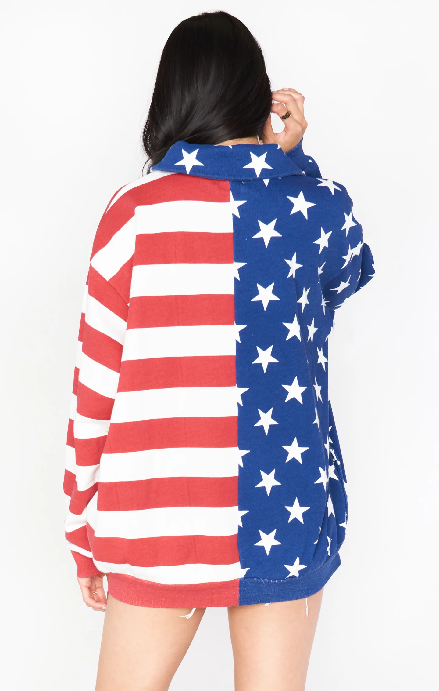 Benny Half Zip Sweatshirt ~ Flag Knit - Image 6