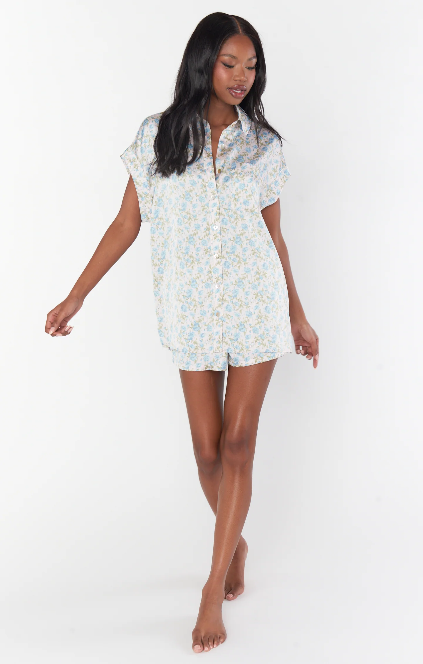 Best Day Button Up ~ Charming Rose Luxe Satin - Image 3