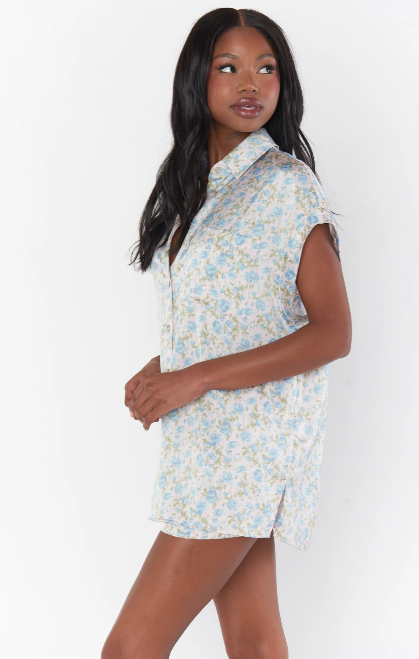 Best Day Button Up ~ Charming Rose Luxe Satin - Image 4