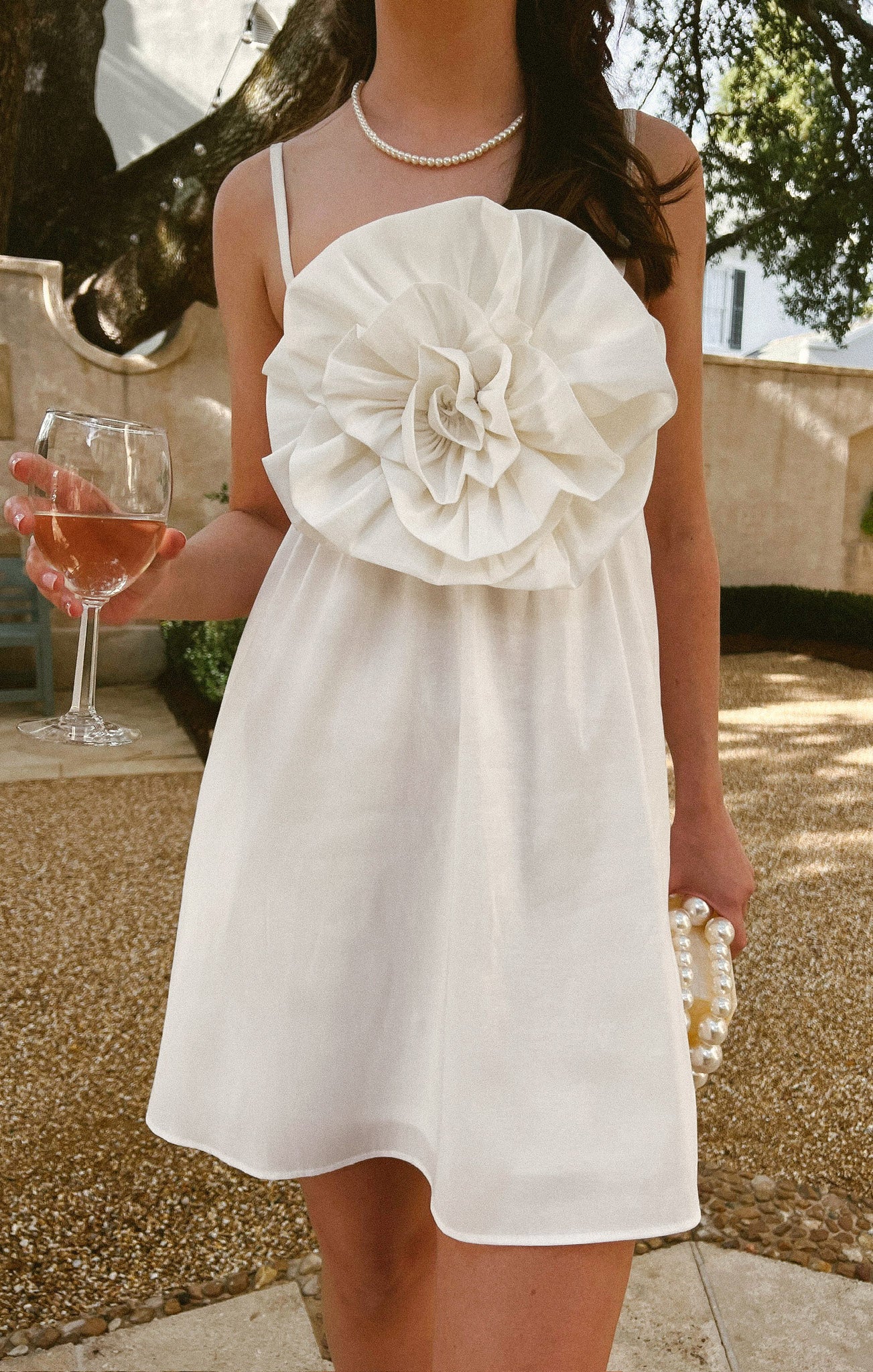 Best Rose Dress ~ White Taffeta - Image 3