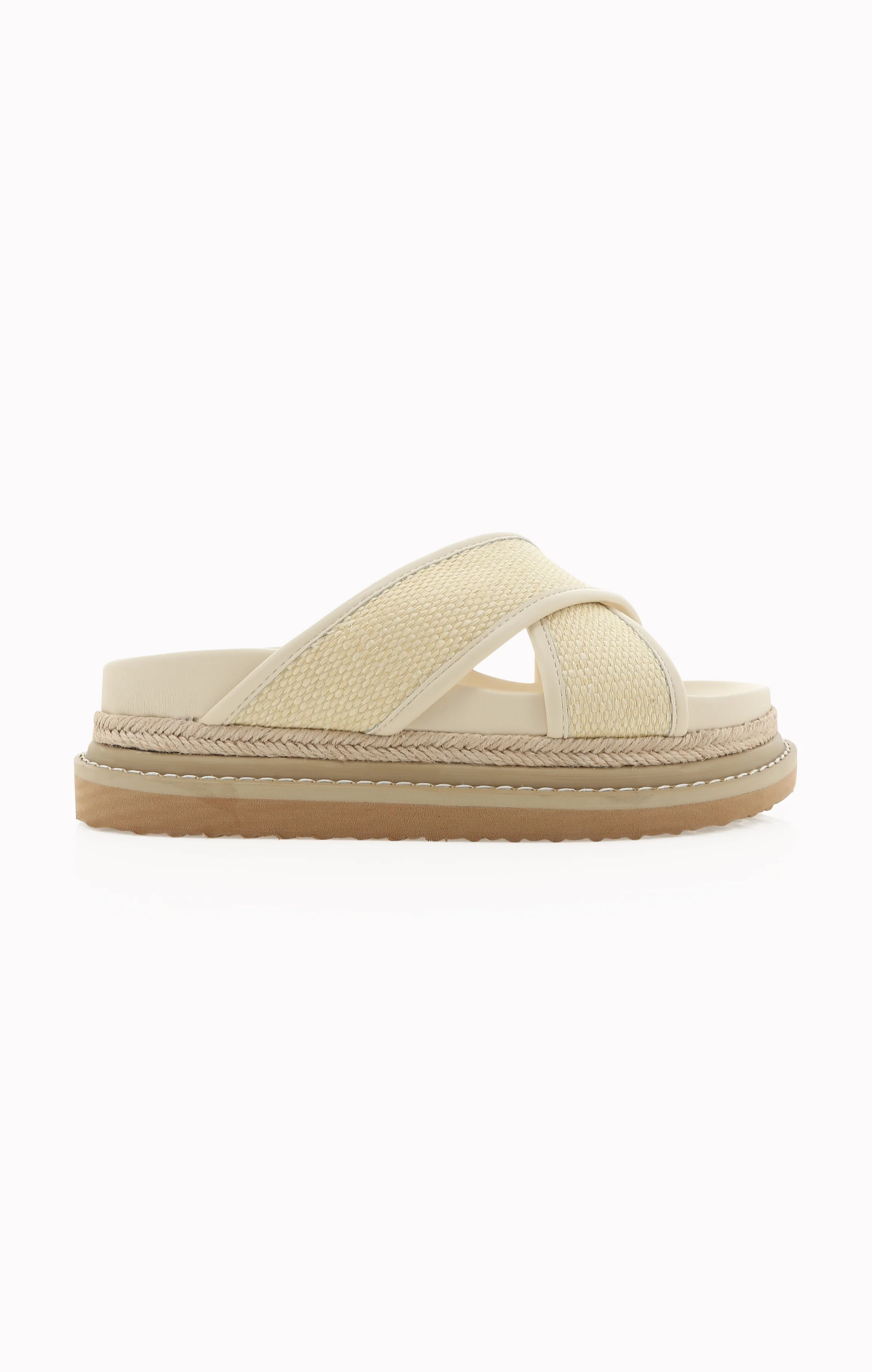 Billini Aysha Platform Sandal ~ Cream Raffia - Image 4