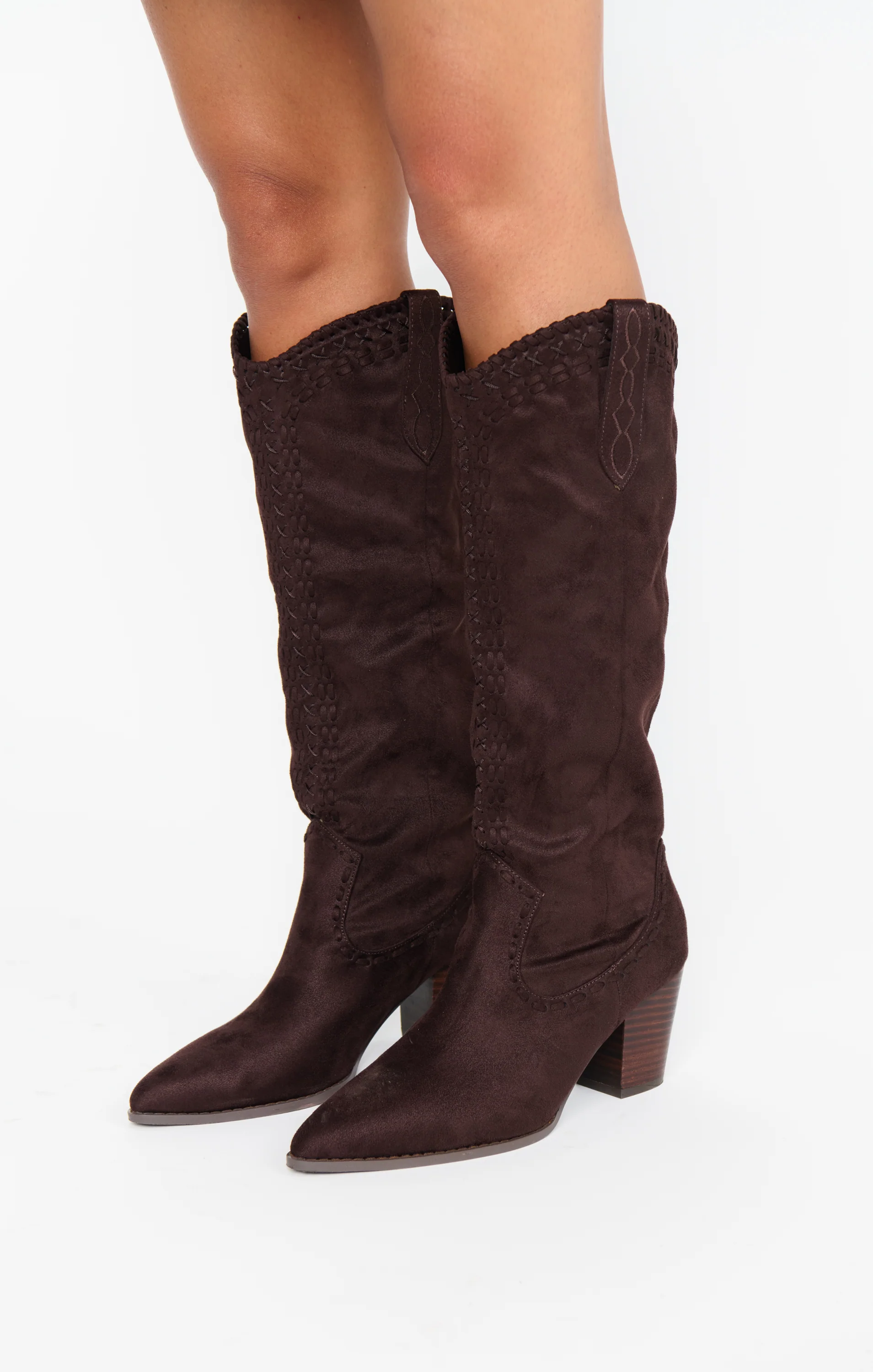 Billini Finley Cowboy Boot ~ Chocolate Suede - Image 2