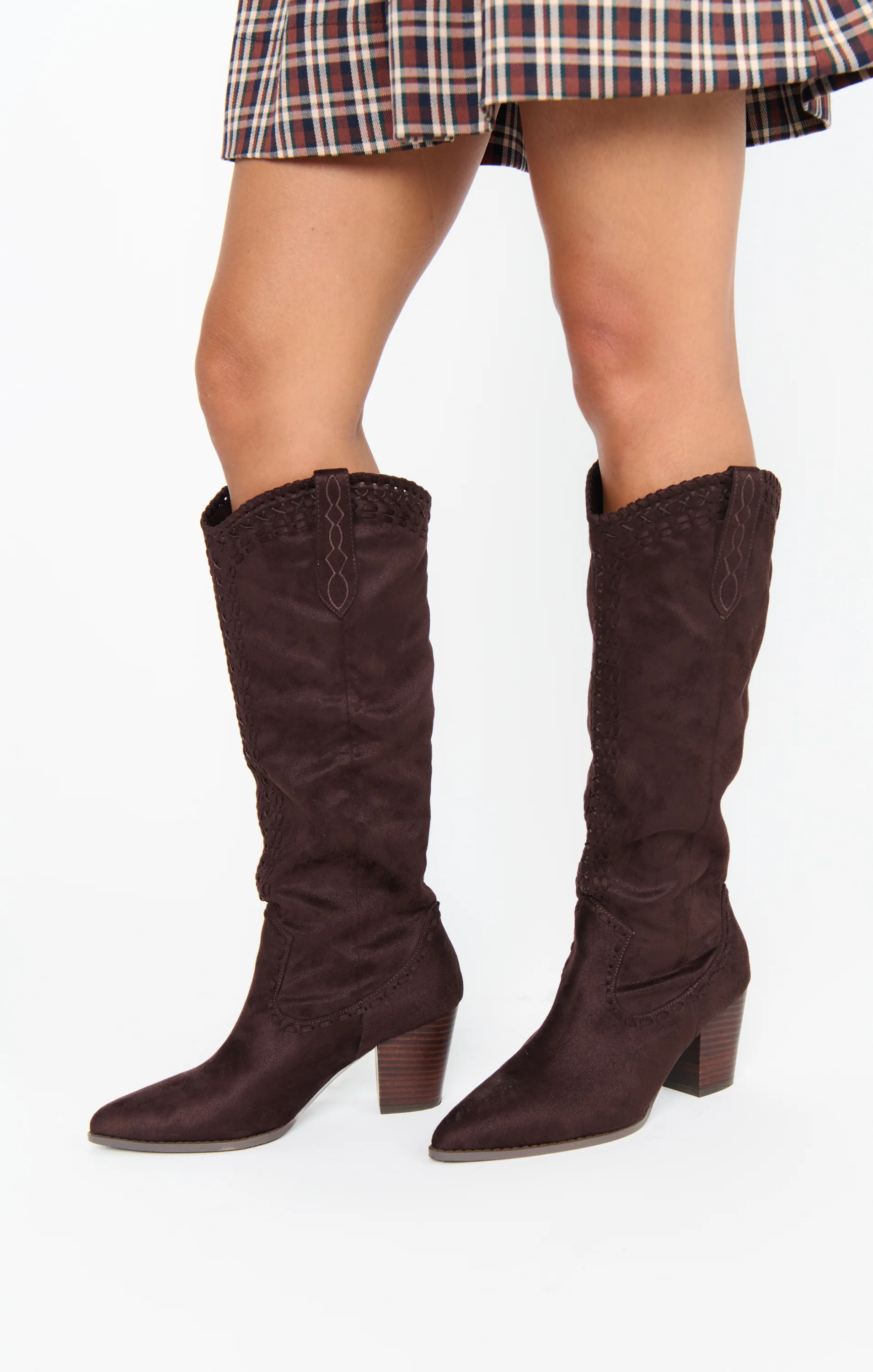 Billini Finley Cowboy Boot ~ Chocolate Suede - Image 5