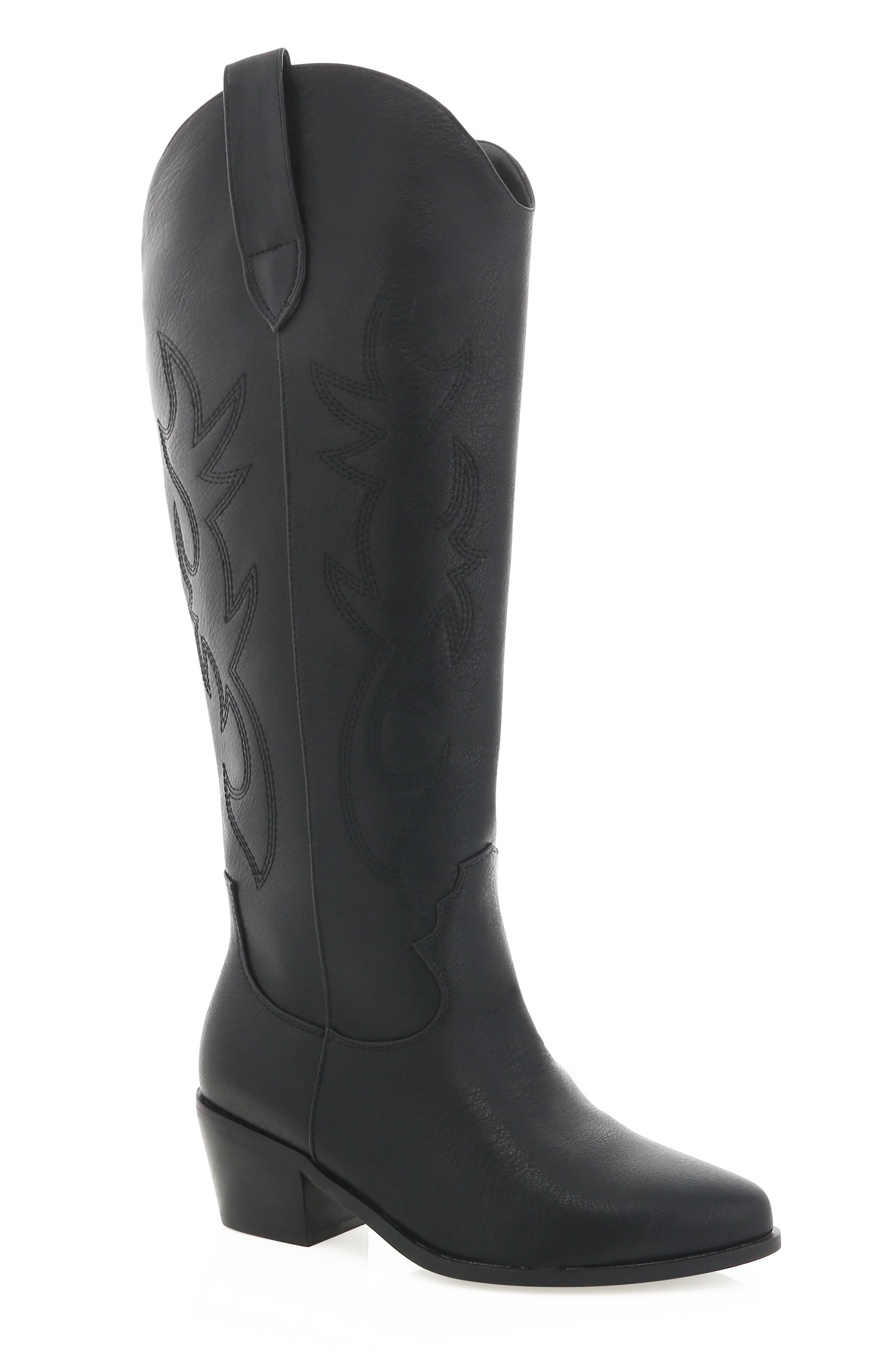 Billini Urson Extra Wide Calf Cowboy Boot ~ Black - Image 5